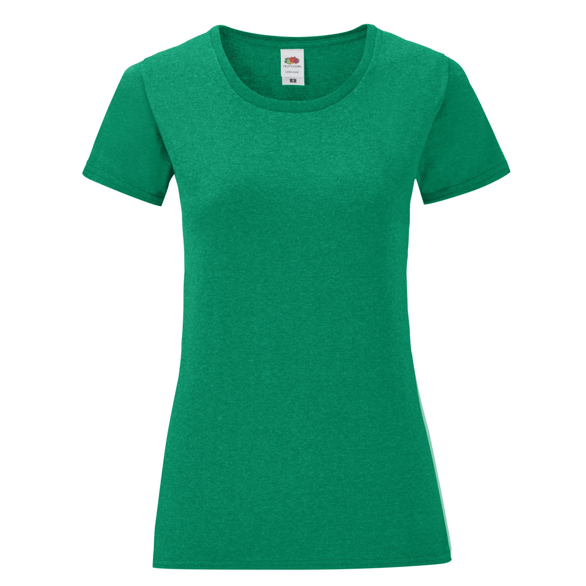 Fruit Of The Loom Women's Iconic T-Shirt - Heather Green, Short Sleeve, Pull-On Casual Tee (Size S) - View #2