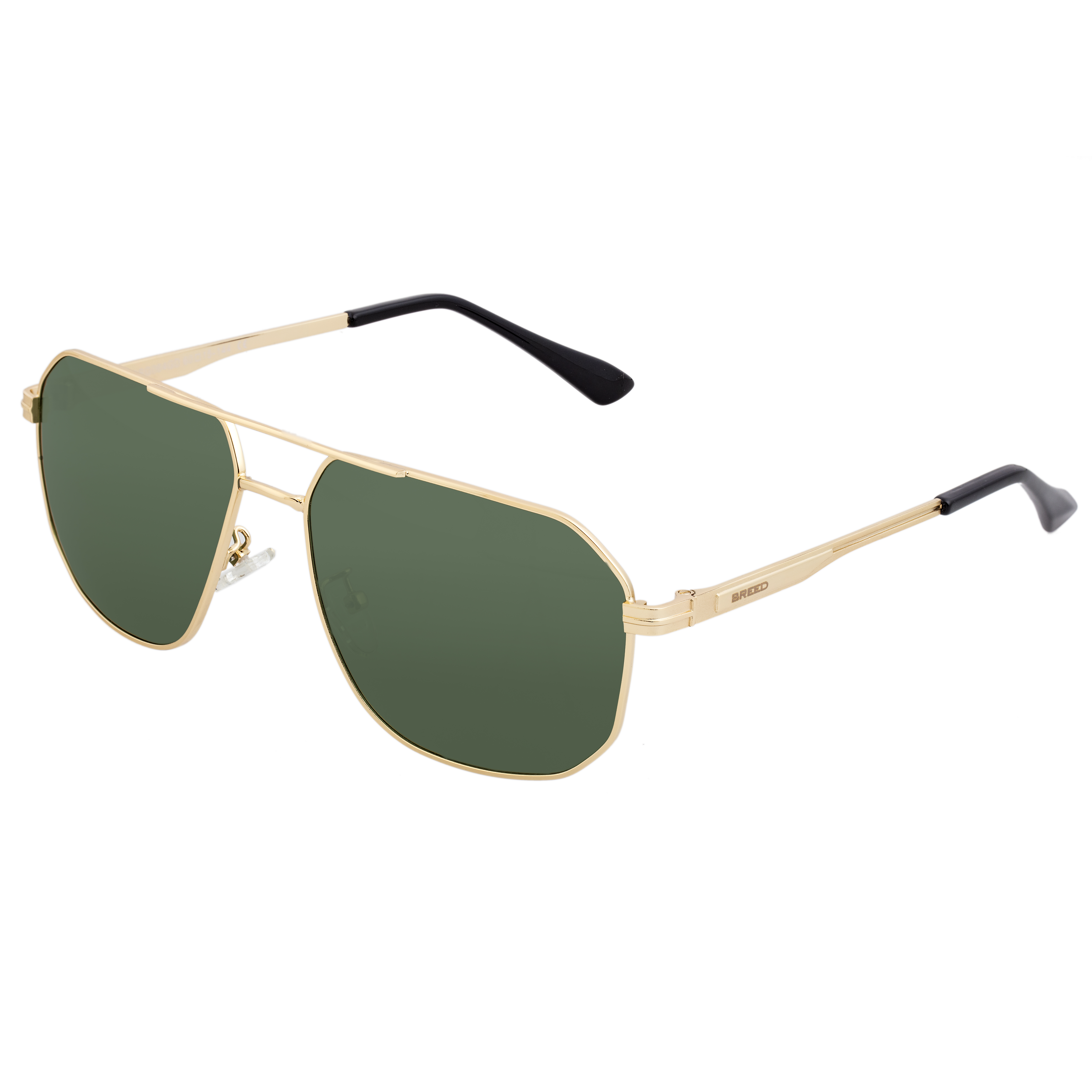Breed Mens Norma Polarized Sunglasses - Gold - One Size