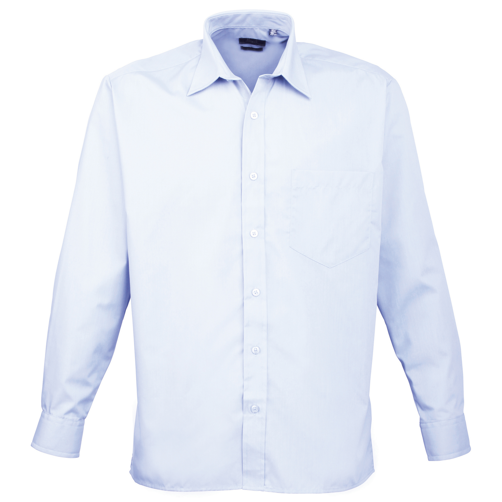 Premier Heren Premier Poplin Formeel Overhemd Met Lange Mouwen (Lichtblauw)