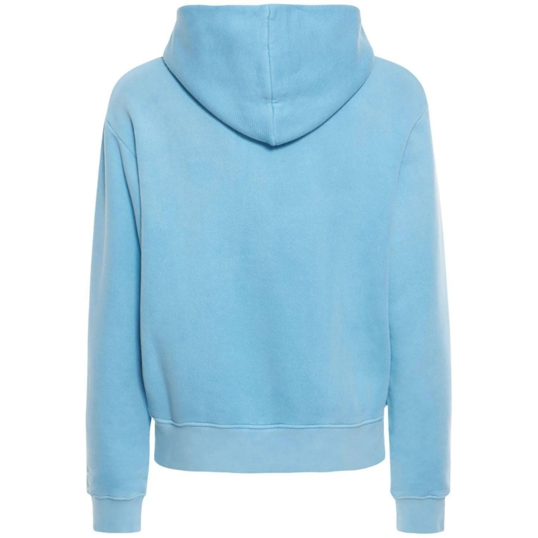 Garment Dyed Box Logo Ljusblå huvtröja 2