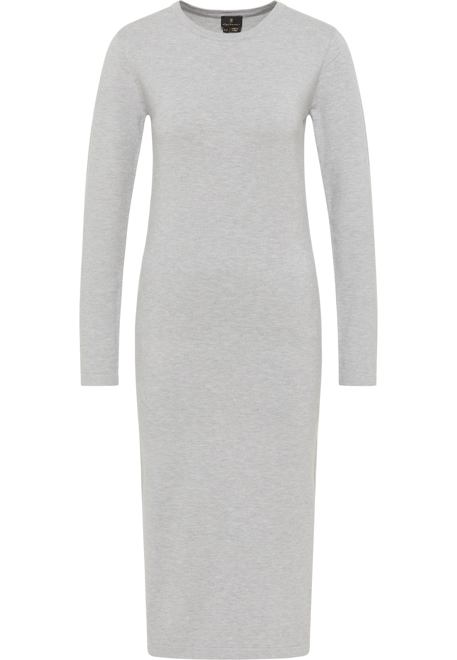 Thumbnail - Dreimaster Strickkleid Damen Grau Melange