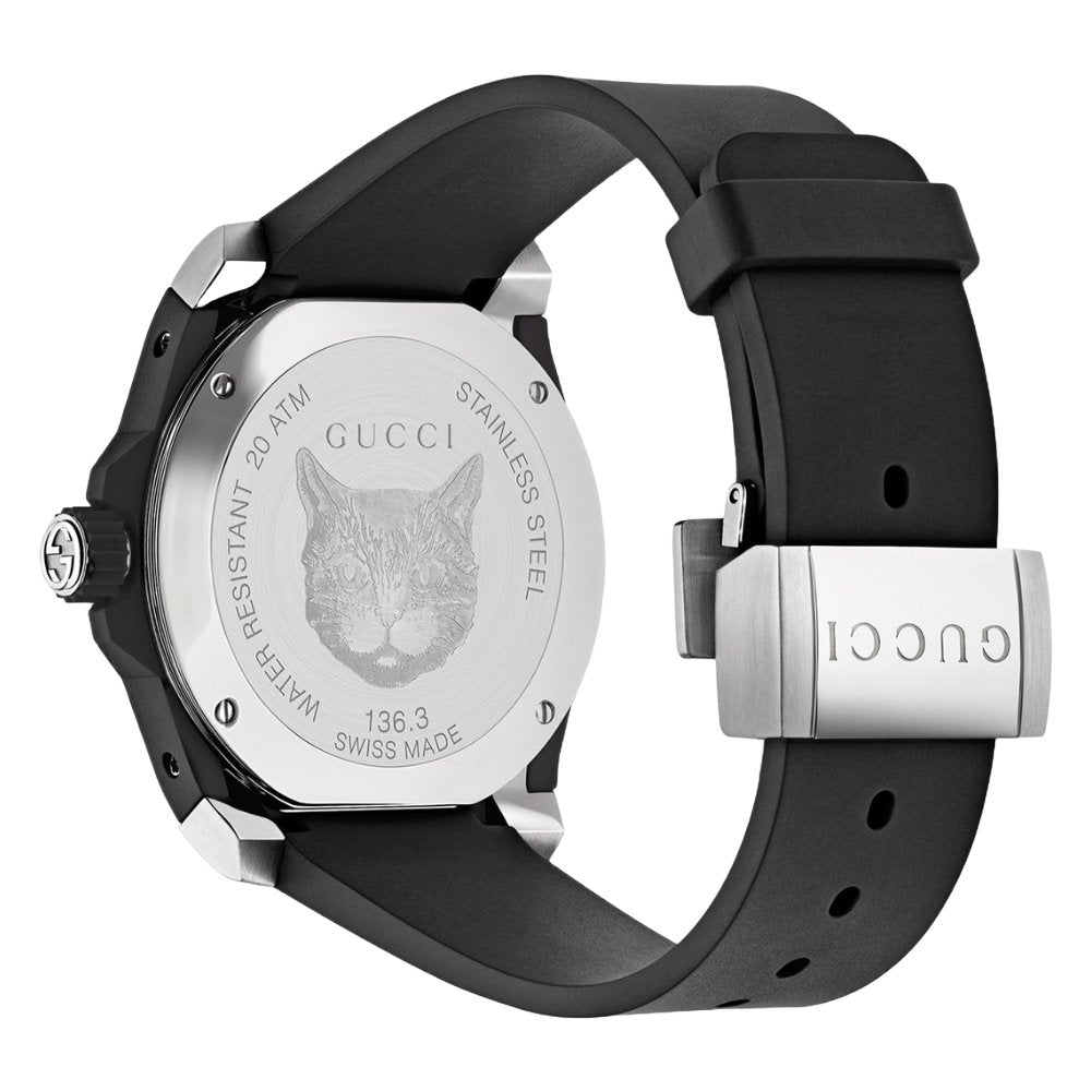 Gucci YA136320 Feline Motif Black Dial Unisex-klocka dam – bild 2