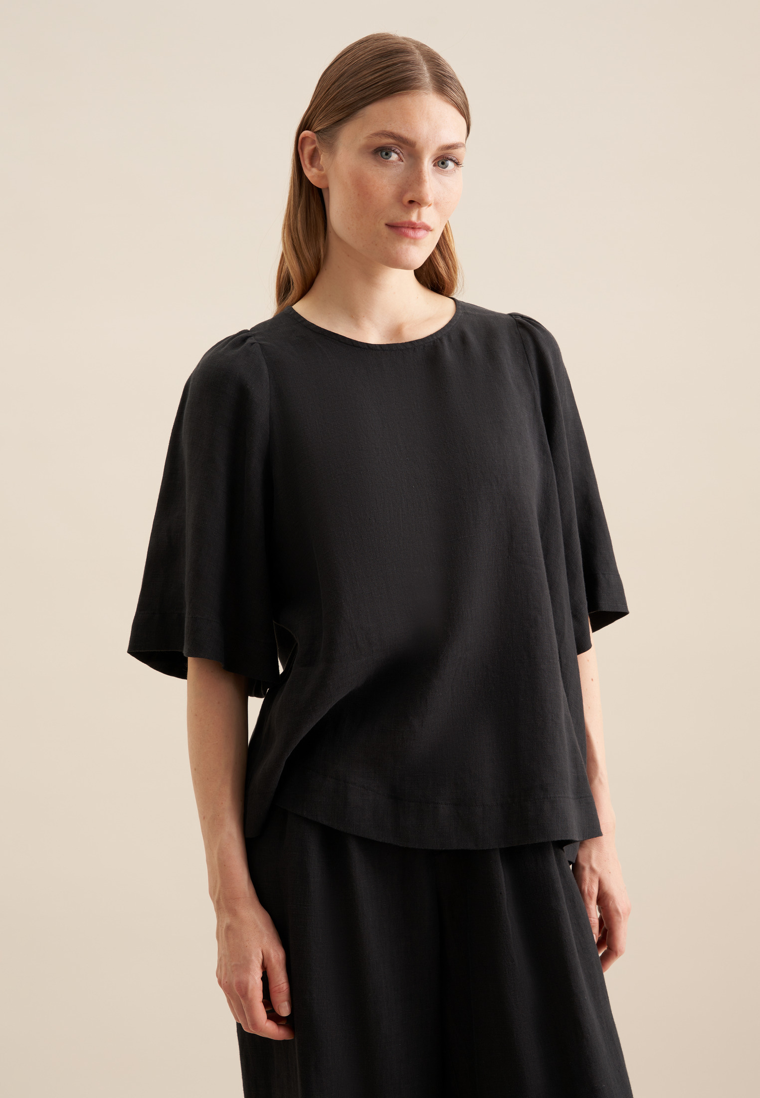 Thumbnail - Shirtbluse Damen Schwarz