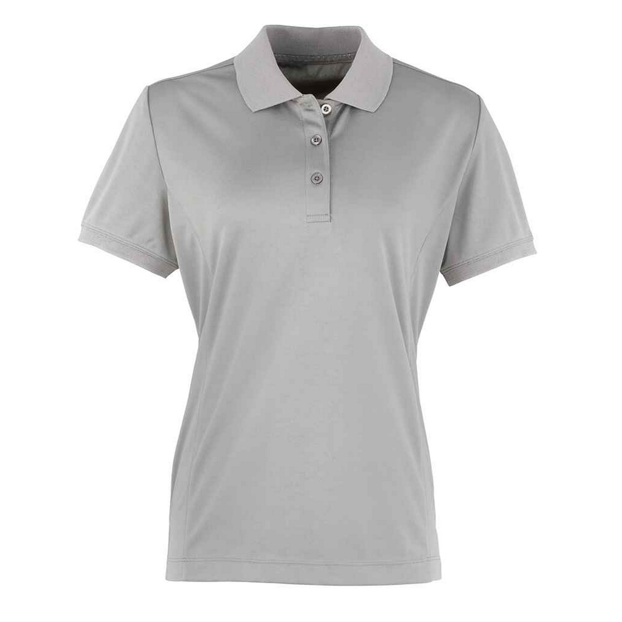Thumbnail - Premier - "Coolchecker" Poloshirt für Damen (Silber)