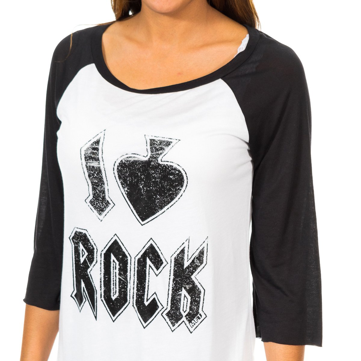 Met T-shirt med 3/4-ärm och båtringning för kvinnor 10DML0381 dam – bild 2
