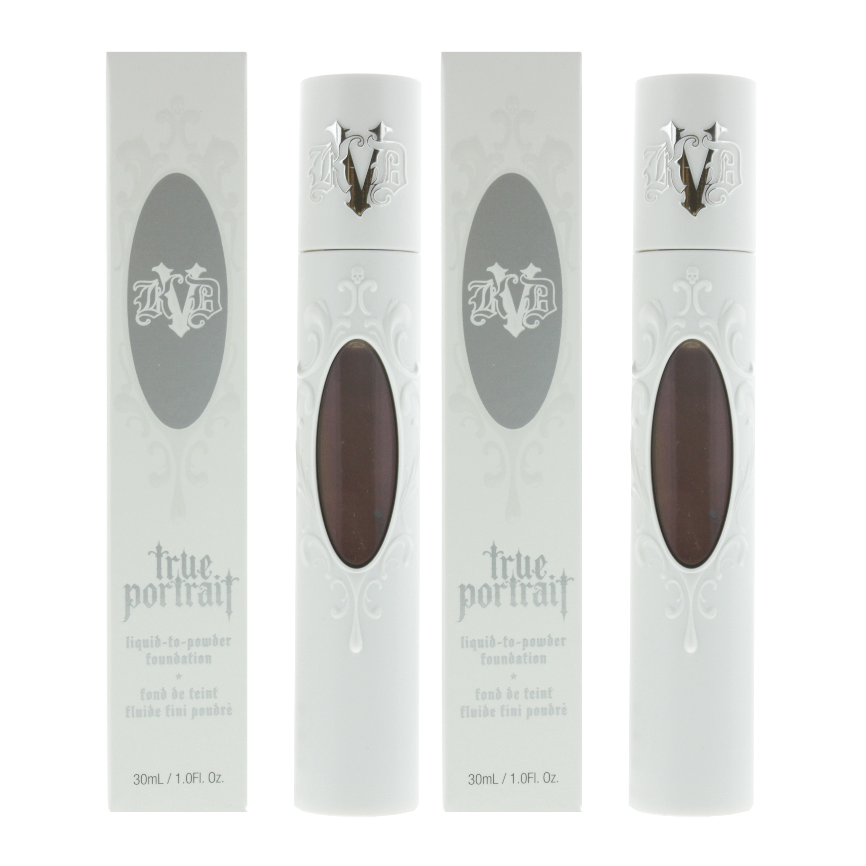 KVD Womens Beauty True Portrait Liquid-To-Powder Foundation 30ml - Deep 096 x 2 - NA - One Size