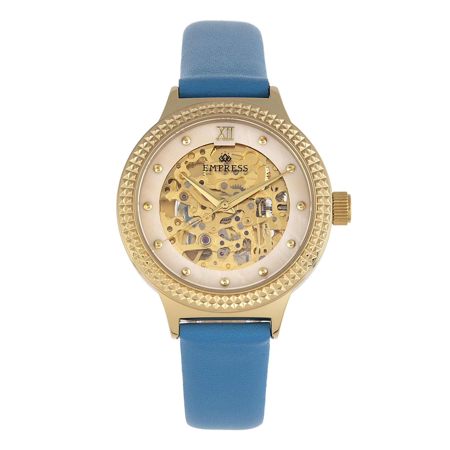 Thumbnail - Empress Alice Automatic MOP Skeleton Dial Leather-Band Watch