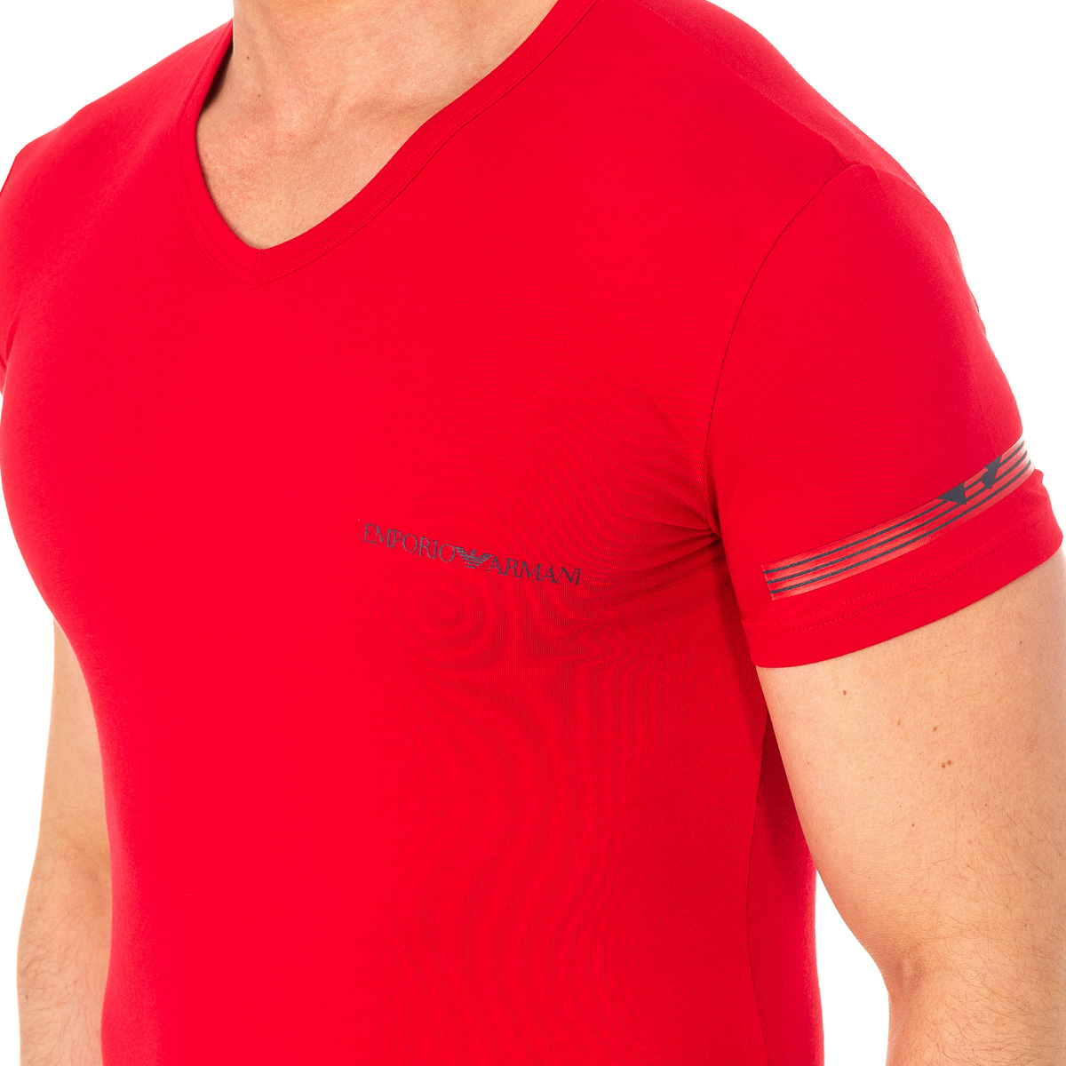 Emporio Armani Kortärmad T-shirt med V-ringning 110810-8P723 man herr – bild 2