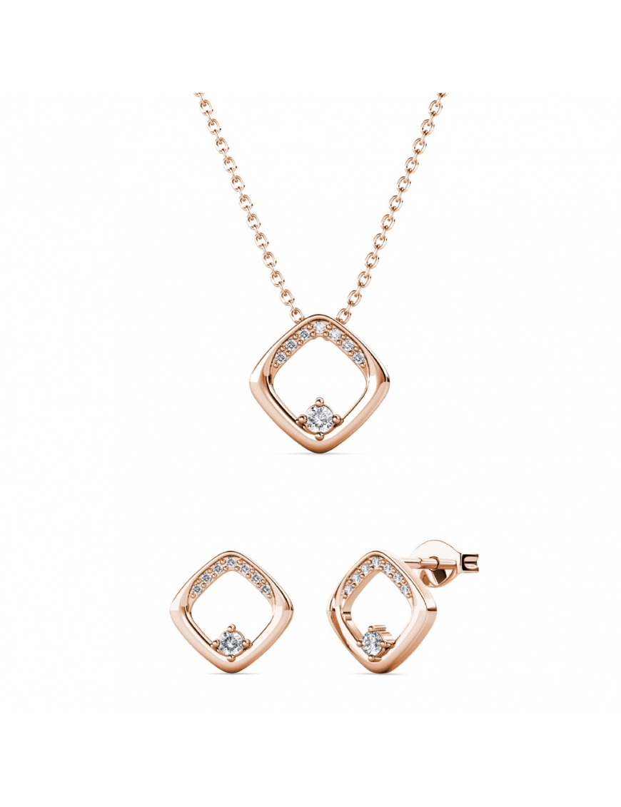 Thumbnail - Adelise Set : Rose Gold und Kristall