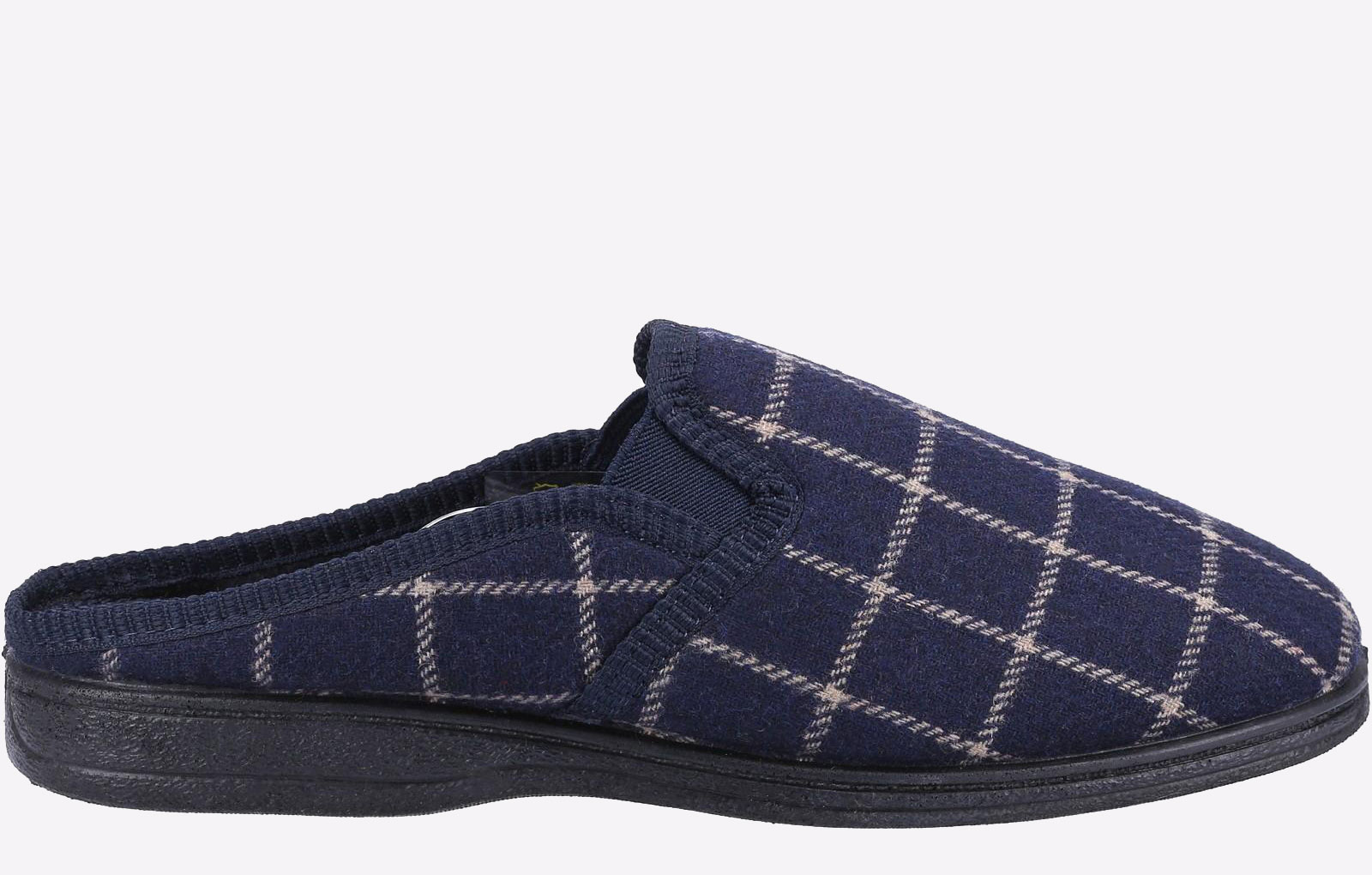Fleet & Foster Neal Slipper Mens - Navy Mixed Material - Size UK 10