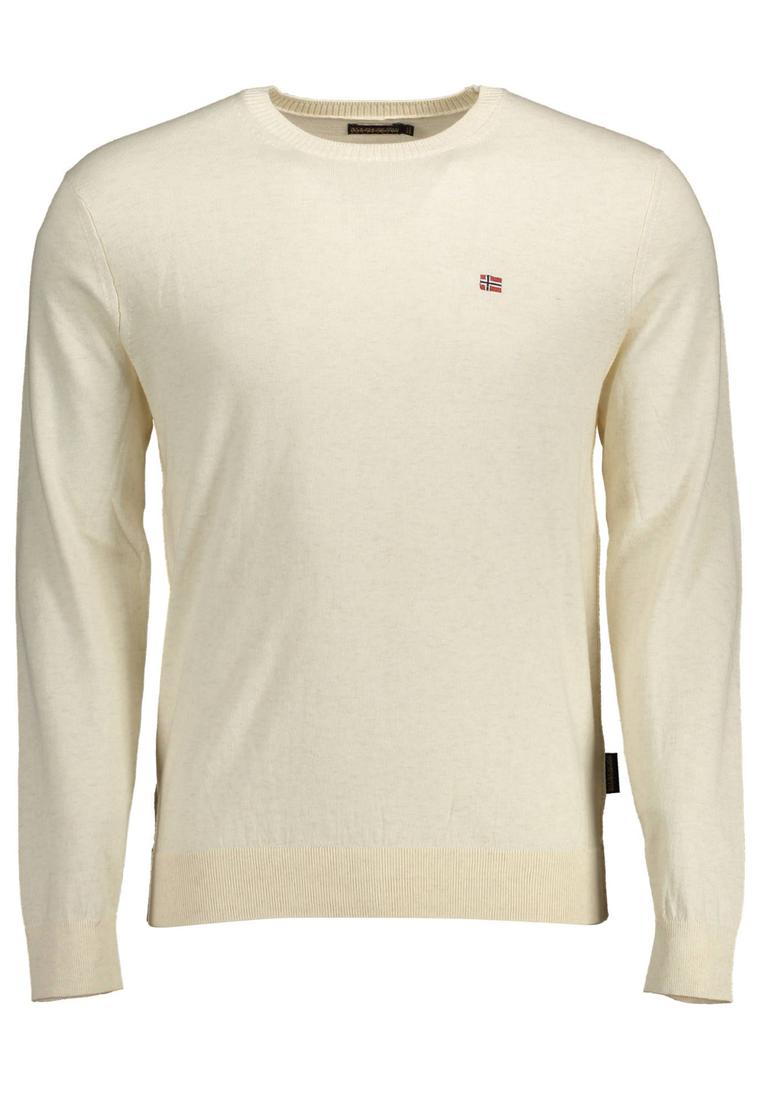 Thumbnail - Beige Baumwollhemd mit gesticktem Logo