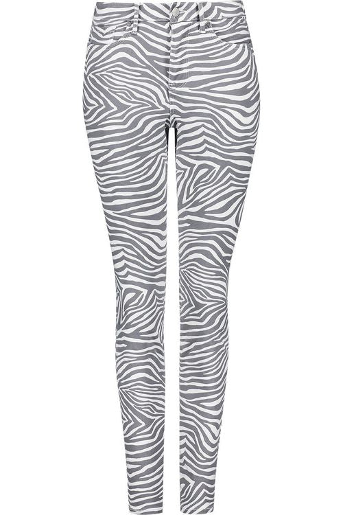 Thumbnail - Ami Skinny Jeans Print Premium Denim | Kenia-Zebra