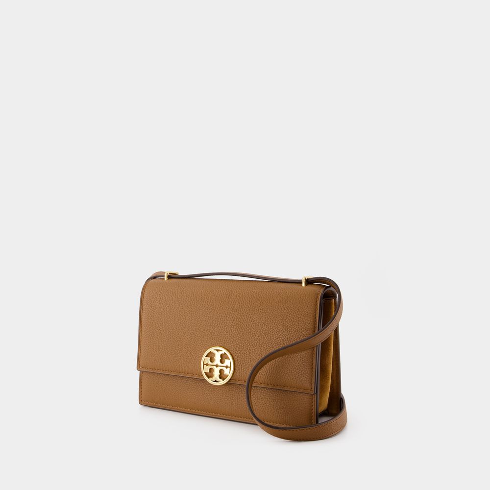 TORY BURCH Miller Schoudertas - - Leer - Bruin