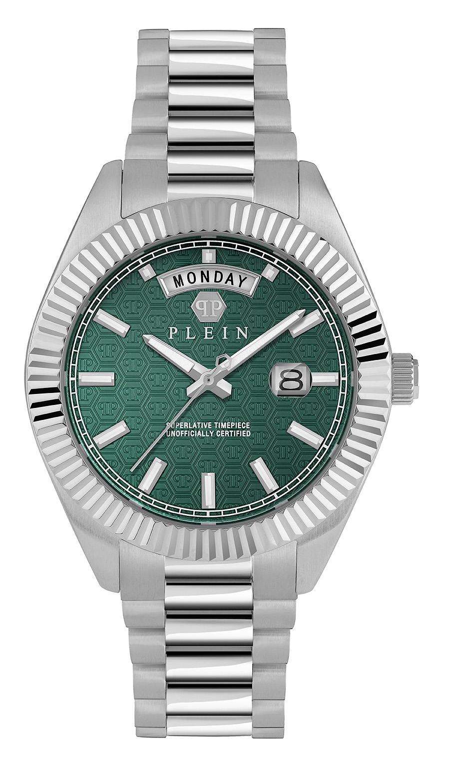 Philipp Plein Date Superlative Gent Heren Horloge Zilverkleurig PWPNA0124