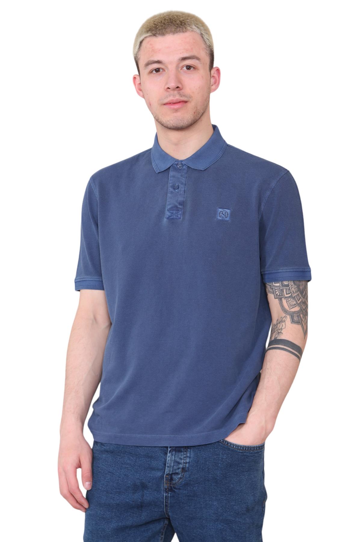 Thumbnail - M&S Herren-SS-Poloshirt in Marineblau
