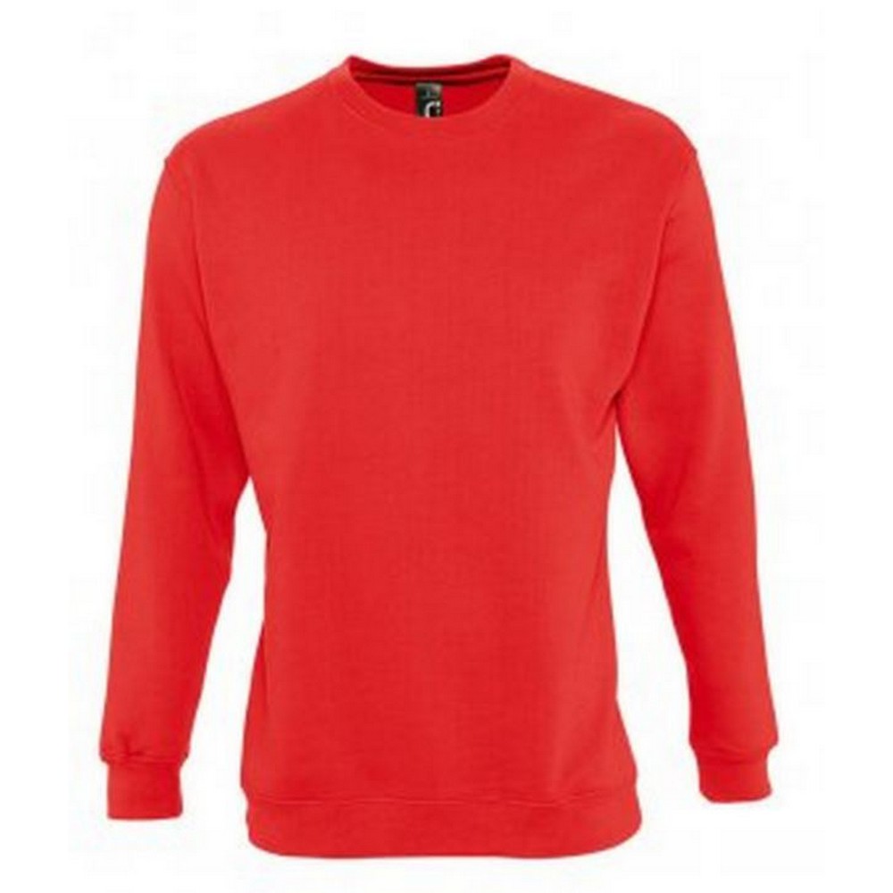 SOLS Herren Supreme Plain Cotton Rich Sweatshirt (Rot)