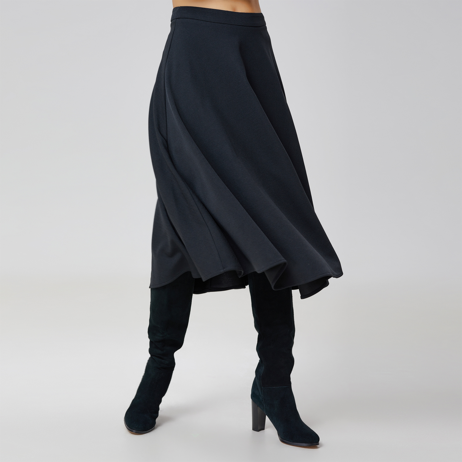 Uitlopende Rok Tot Op De Knie - Maat M-image