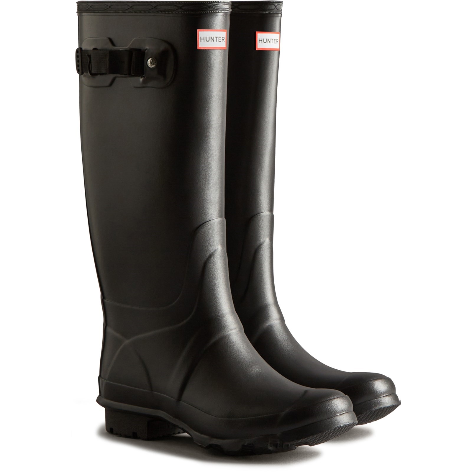 Hunter Womens Huntress Wide Leg Wellington Boots – Black – Size UK 4
