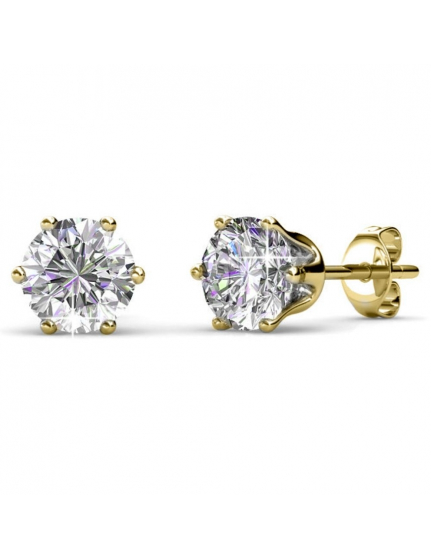 Geburtsstein April Ohrringe - Gold und Kristall