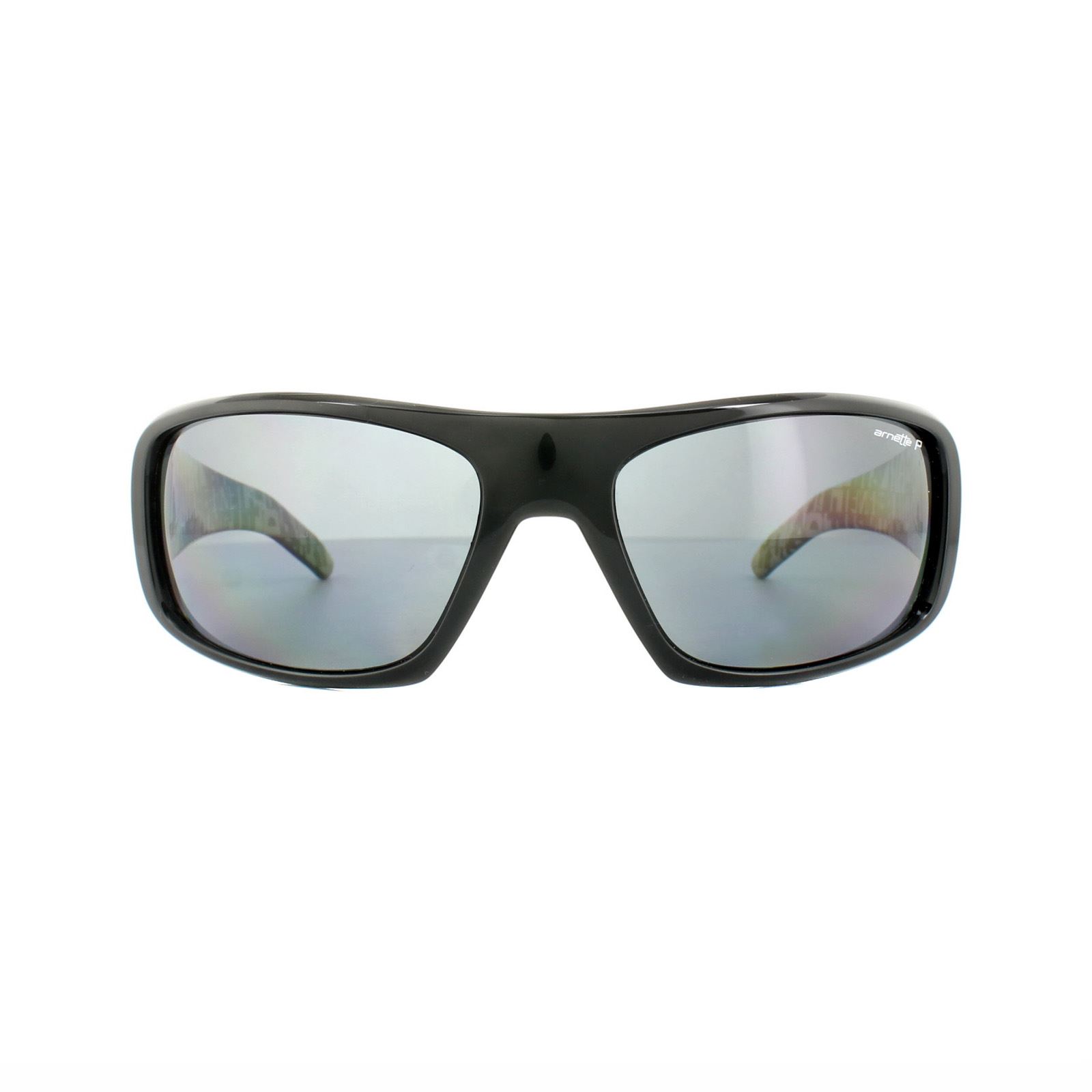 Thumbnail - Arnette Lunettes De Soleil Hot Shot Chaud 4182 214981 Graphiques Noirs Polis À L'intérieur Gris Polarisé