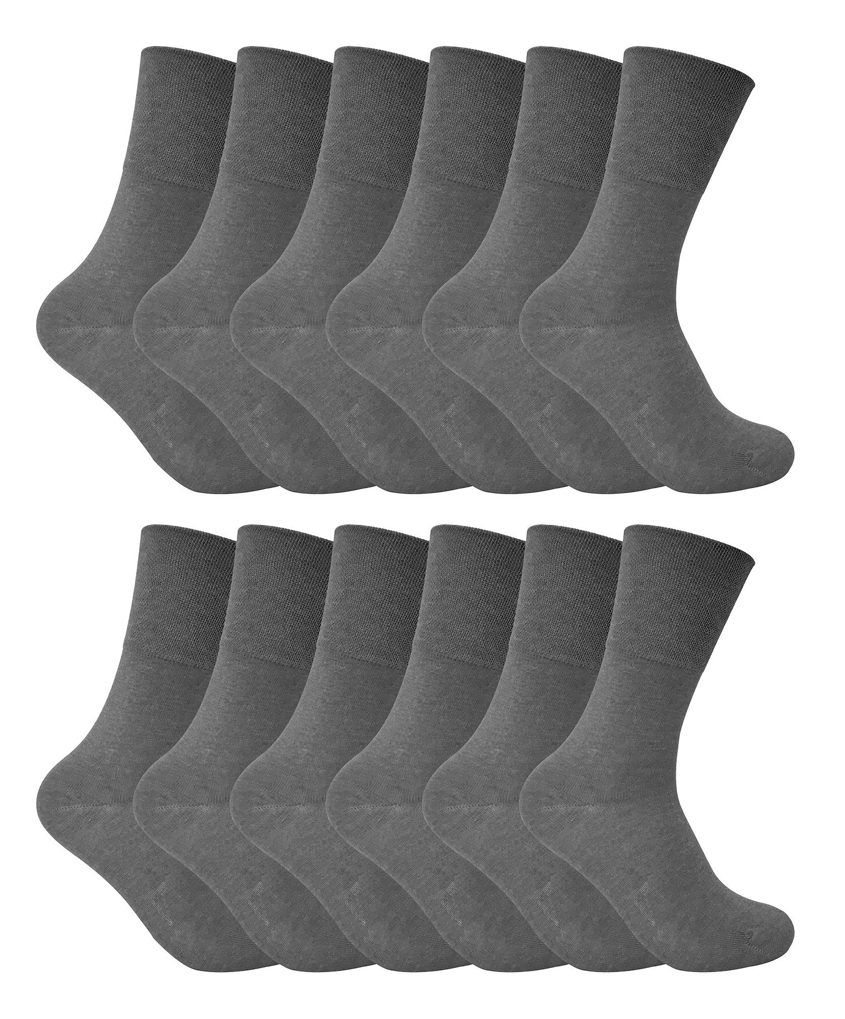 Thumbnail - 12 Pack Damen nicht elastische thermische diabetische Socken | Socken Snob | Frauen Soft Top Socken für schlechte Durchb...