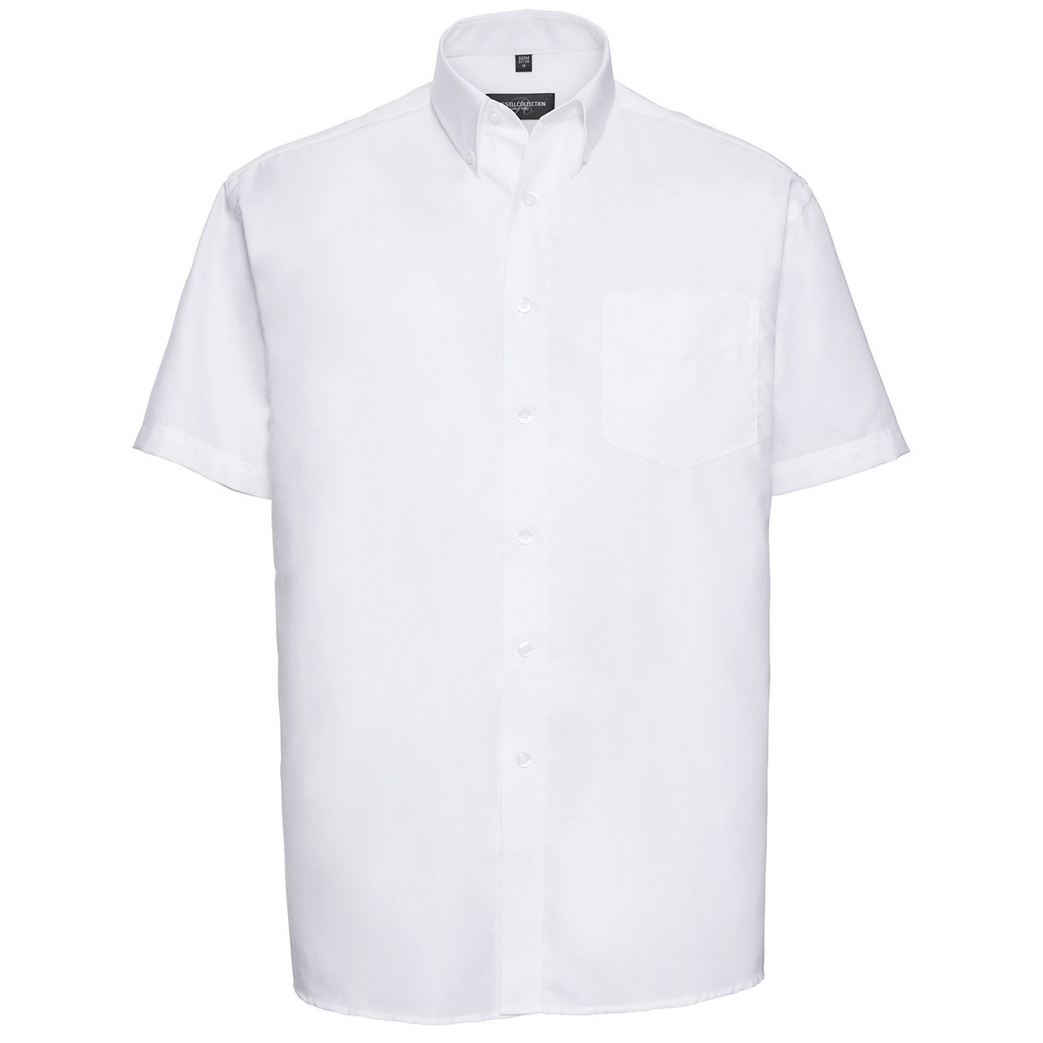 Russell Athletic Collection Mens Oxford Easy-Care Short-Sleeved Shirt (White) - Size 17 inch