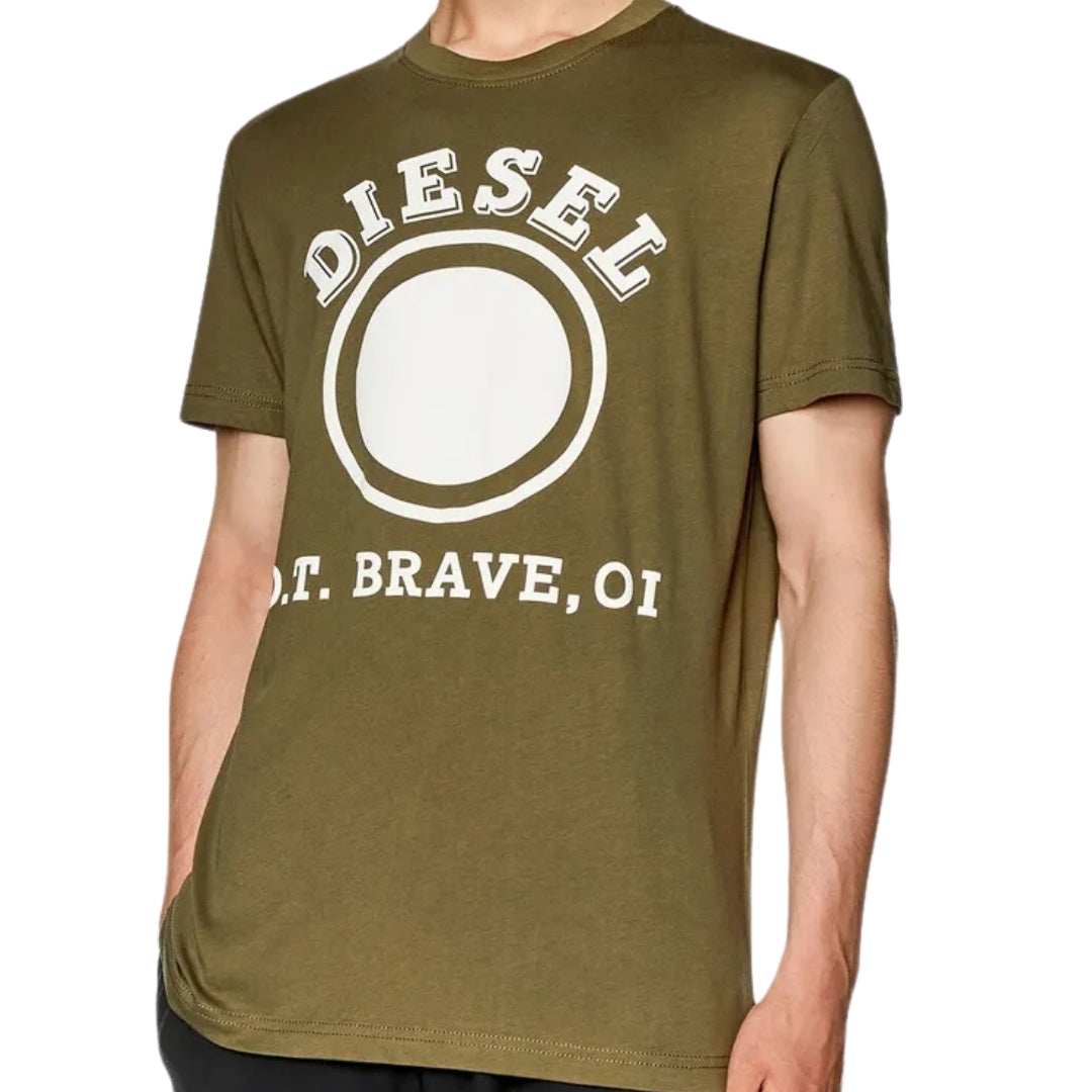 Diesel 1976 Varsity Logo Ivy Green T-shirt herr – bild 2