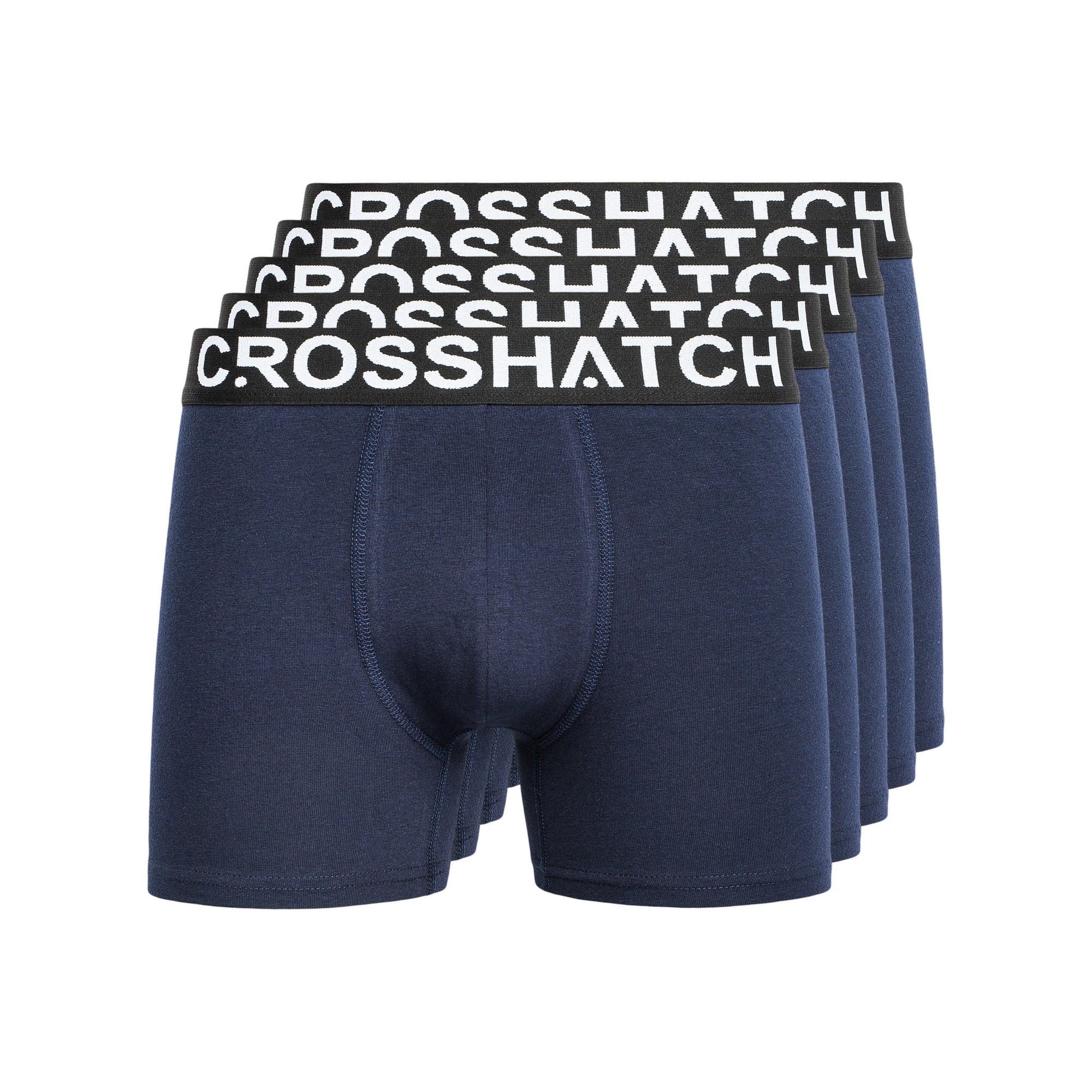 Crosshatch Heren Astral Boxershorts (Set van 5) (Marine)