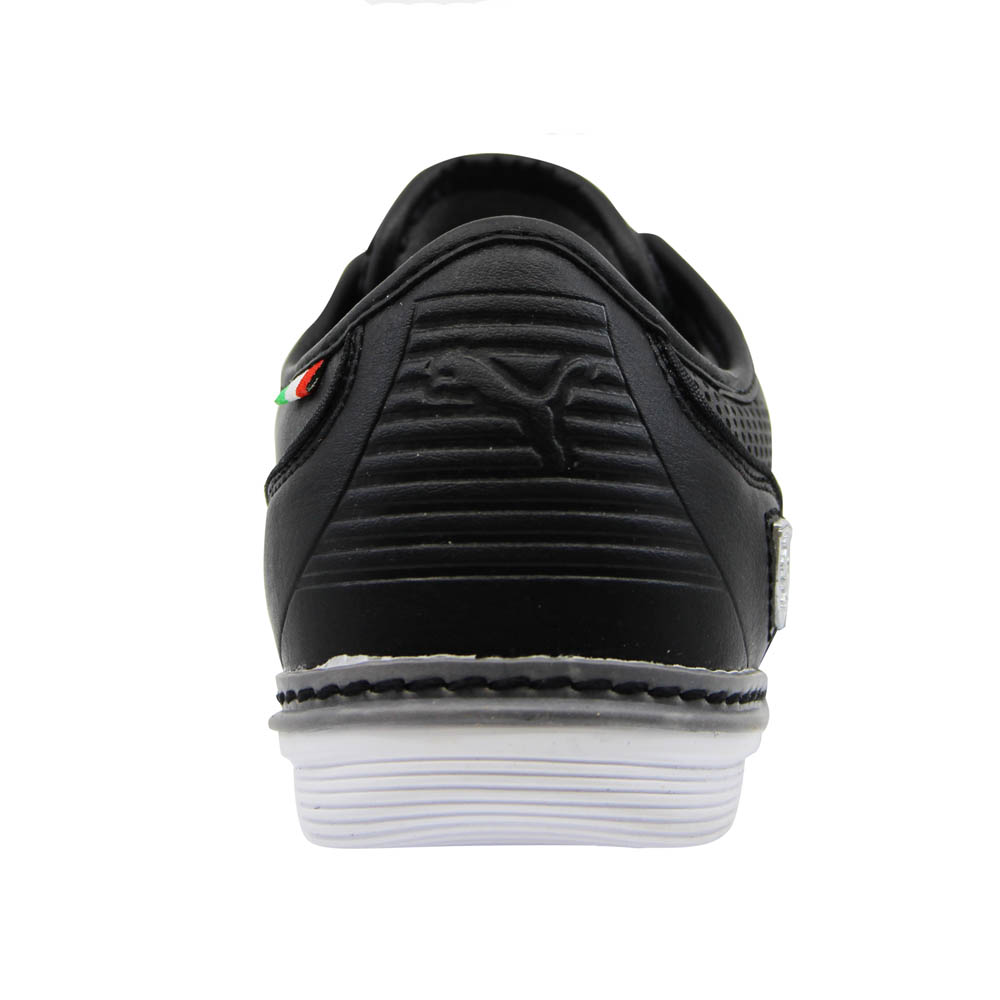Puma Novellino Scuderia Ferrari Svart Läder Lace Up Träningsskor för herrar 304664 01 – bild 2