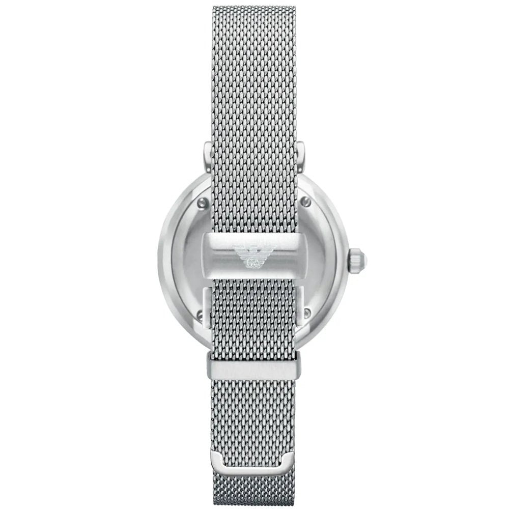 Emporio Armani AR1955 Pärlemor Mesh Armband Damklocka – bild 2