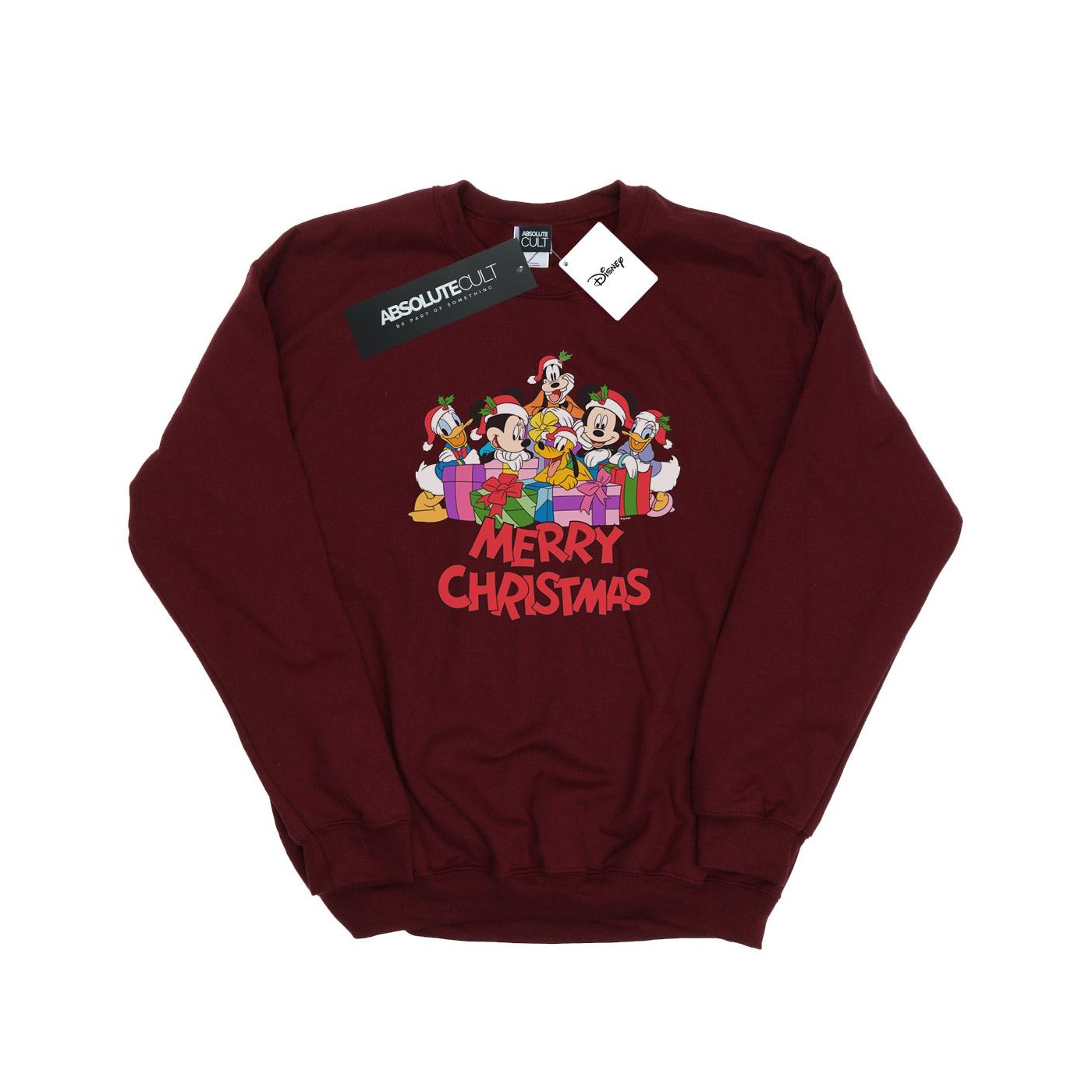Disney - "Mickey Mouse And Friends Christmas" Sweatshirt für Damen (Burgunderrot)