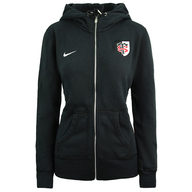Thumbnail - Nike Rugby Stade Toulousain Zip-Up-Hoodie Damen Schwarz Pullover 454221 010