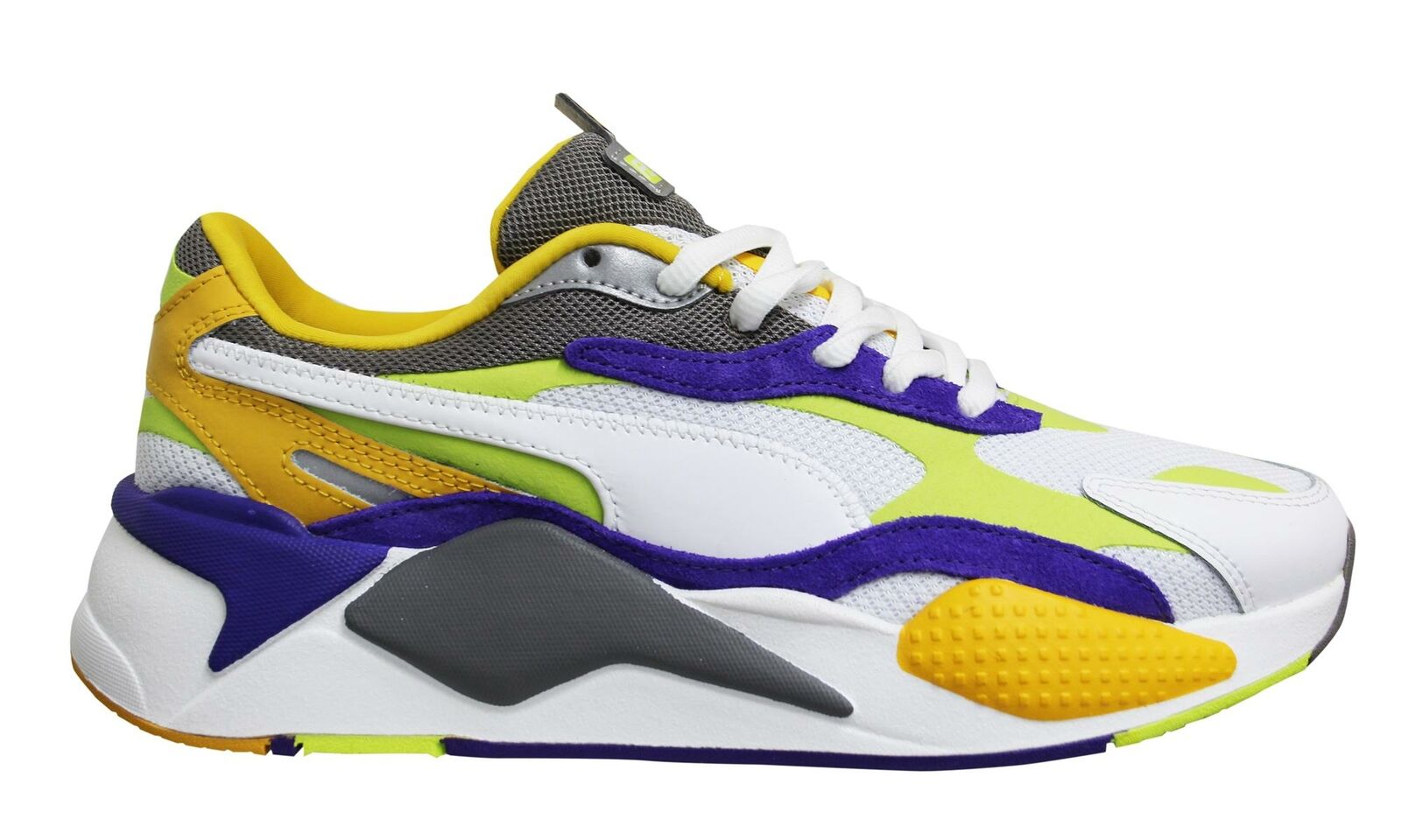 Puma RS-X3 Level Up Wit Leer Laag Lace Up Heren Hardlooptrainers 373169 01