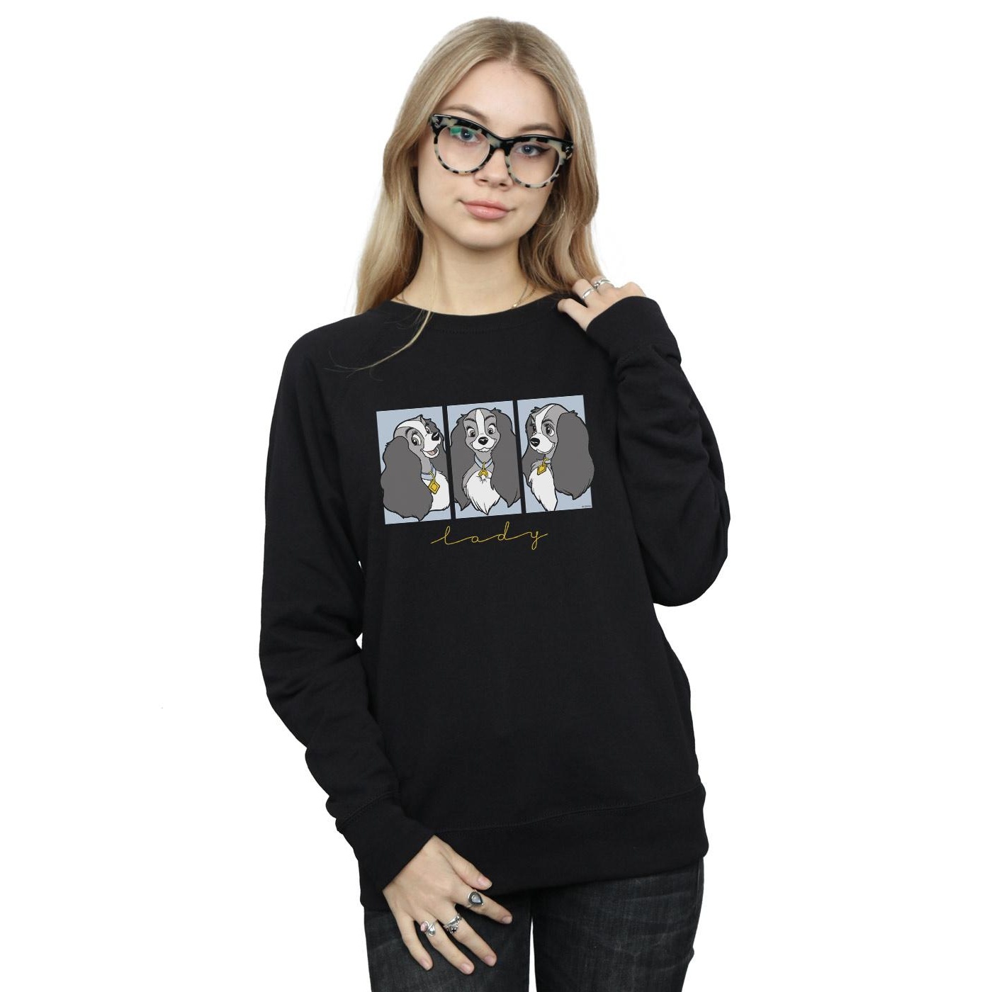 Disney Womens/Ladies Lady And The Tramp Lady Frames Sweatshirt (Black) dam – bild 2