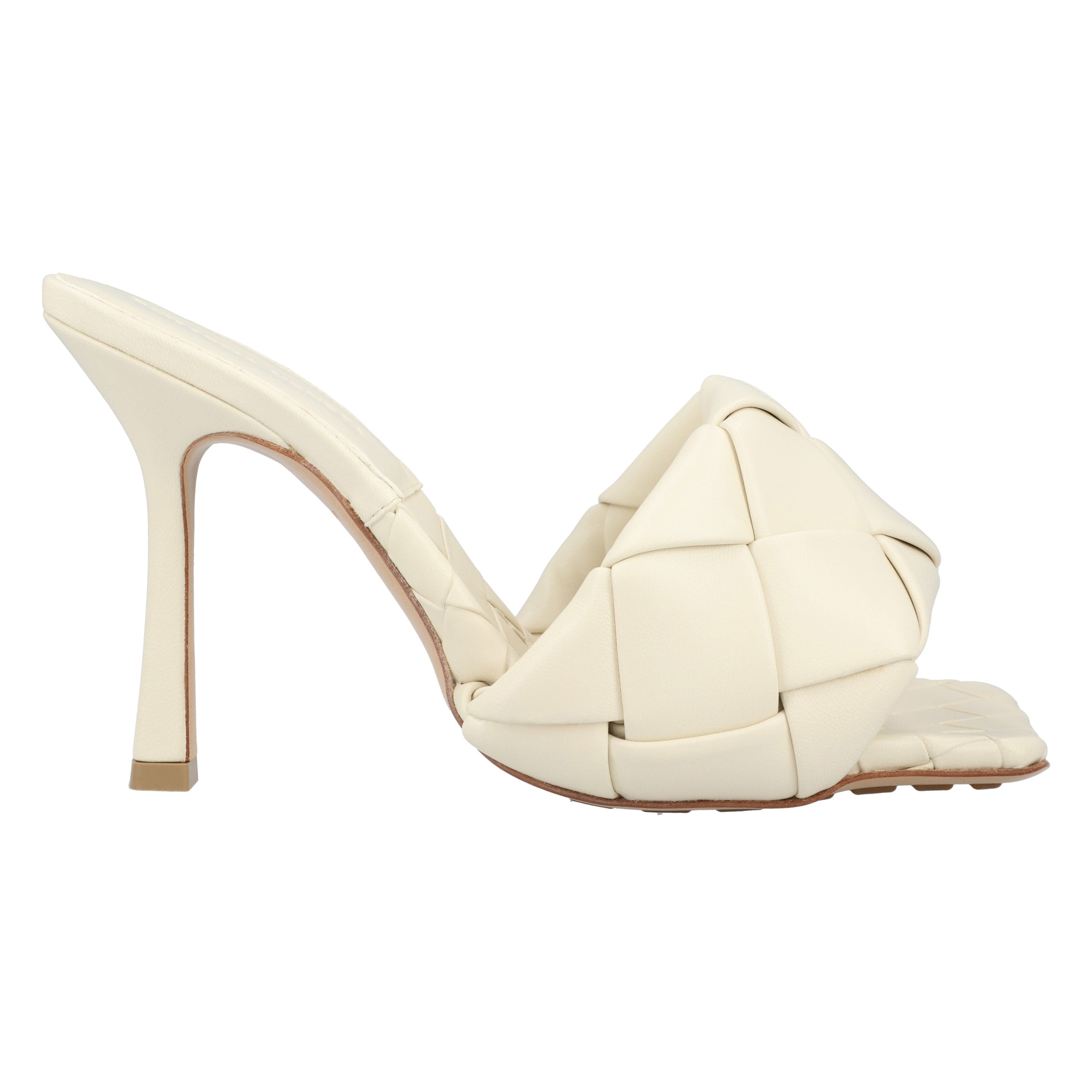 Bottega Veneta Womens Lido Mule white Lamb Leather – Size 37.5 EU/IT