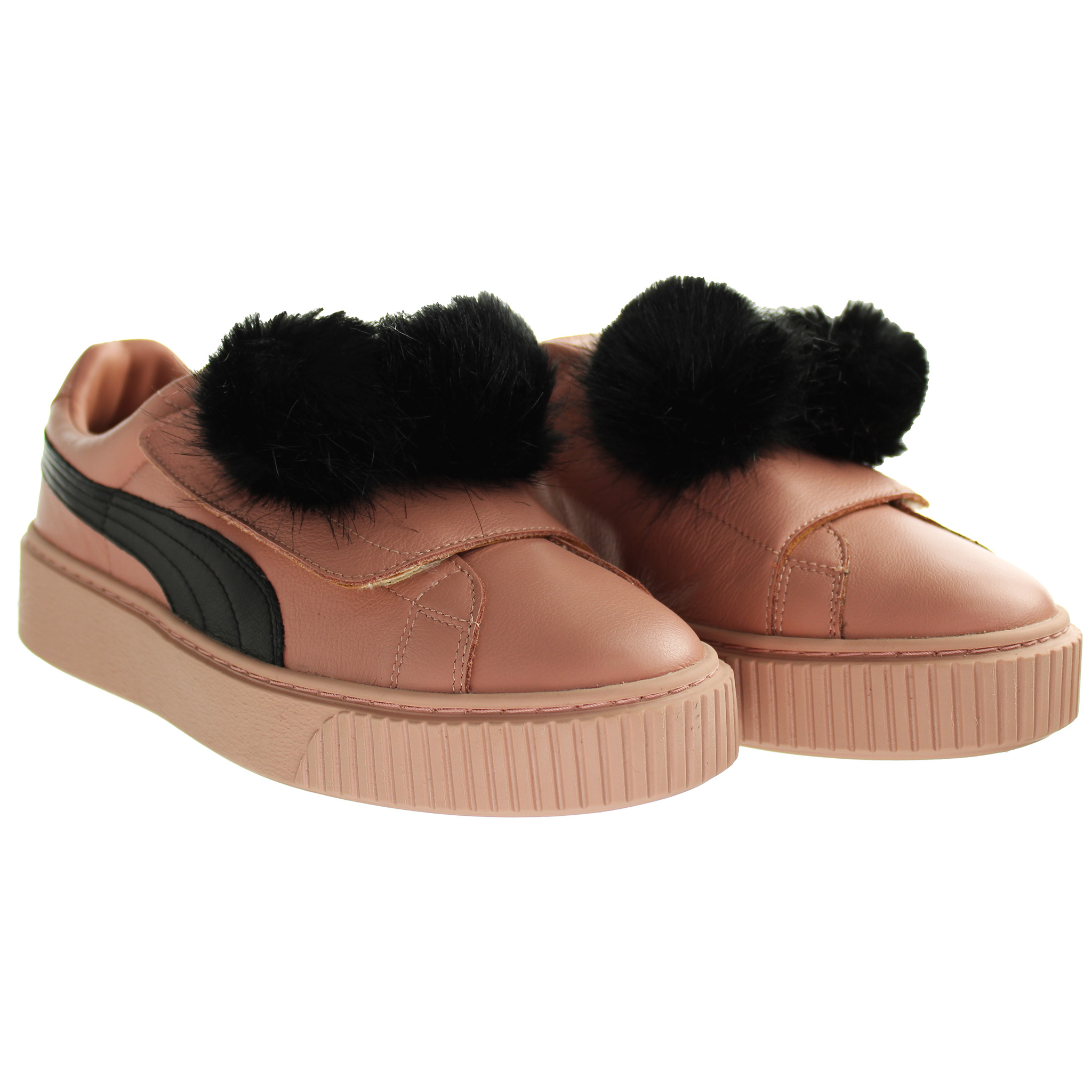 Puma Basket Platform PomPom Dam Rosa Träningsskor – bild 2