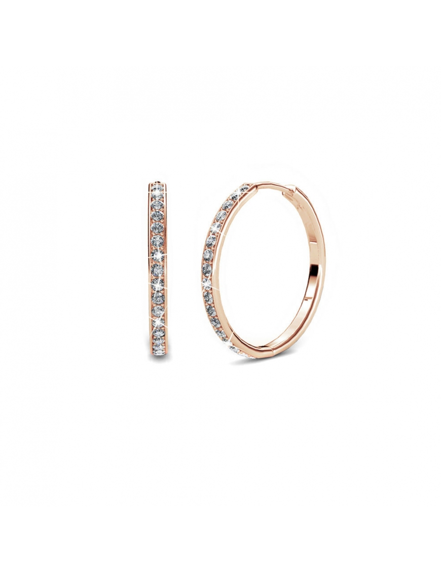 MYC Paris Parures Chic Circle Hoop Or Rosé et Cristal örhängen dam – bild 2