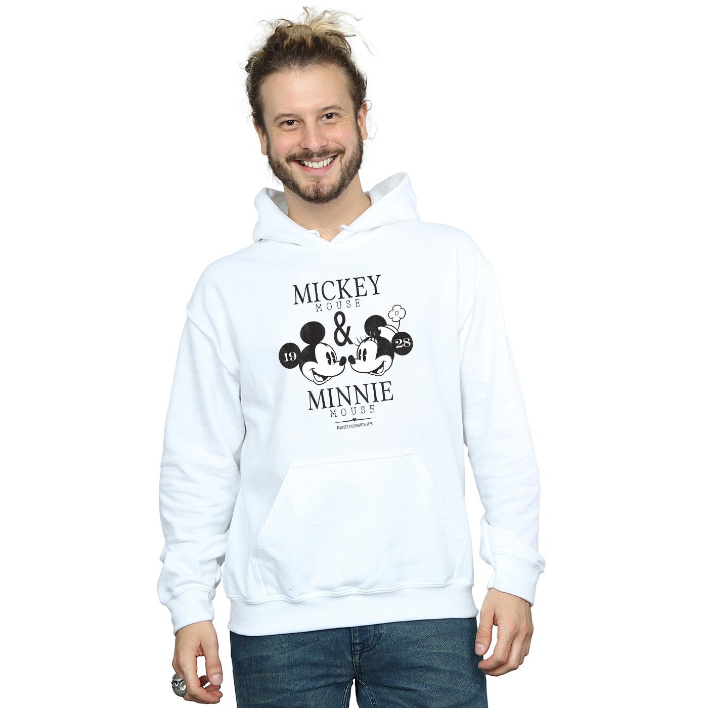 Disney Mens Mickey And Minnie Mouse Mousecrush Mondays Hoodie (White) herr – bild 2