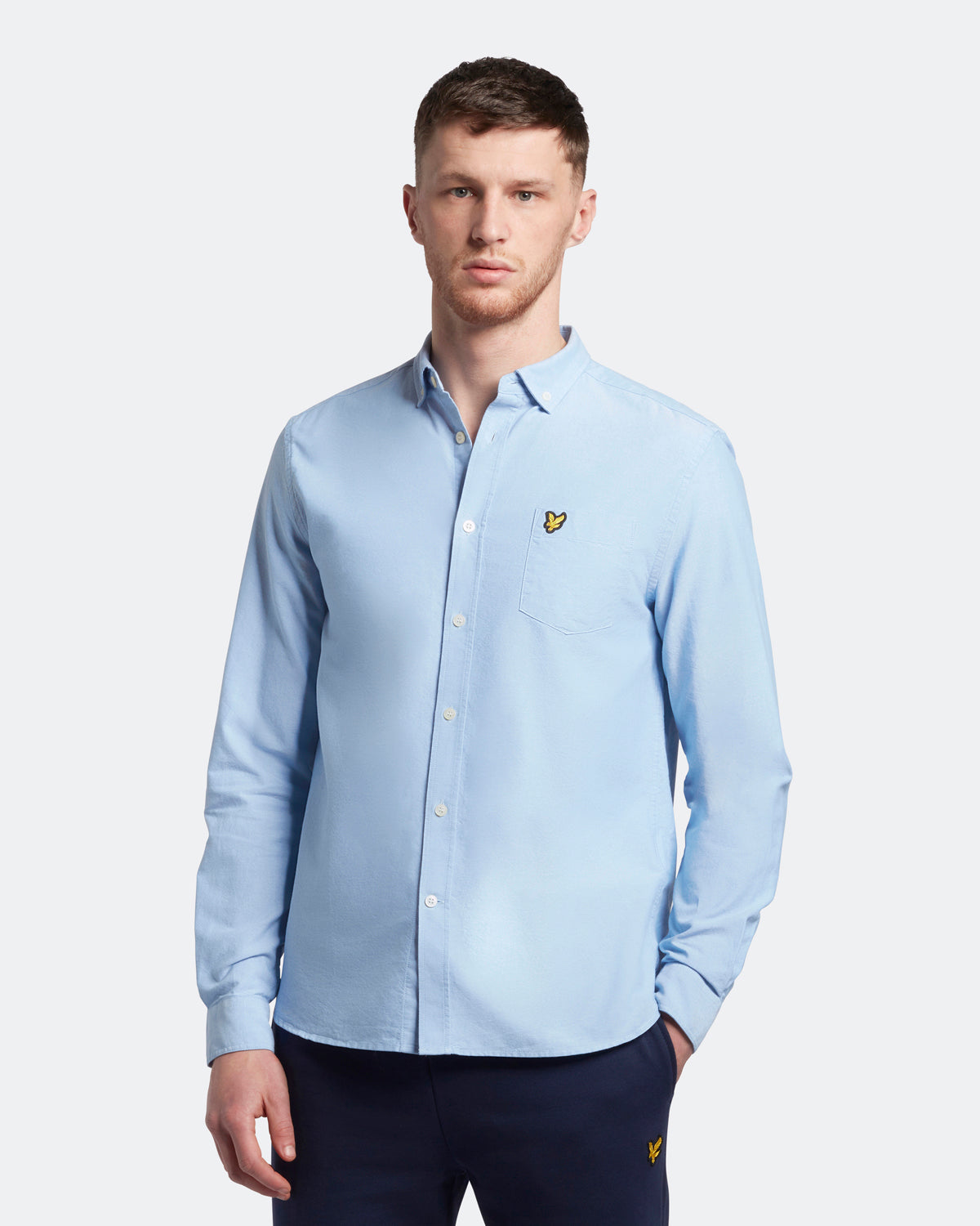 Thumbnail - Lyle & Scott Regular Fit Leichtes Oxford-Hemd in Blau
