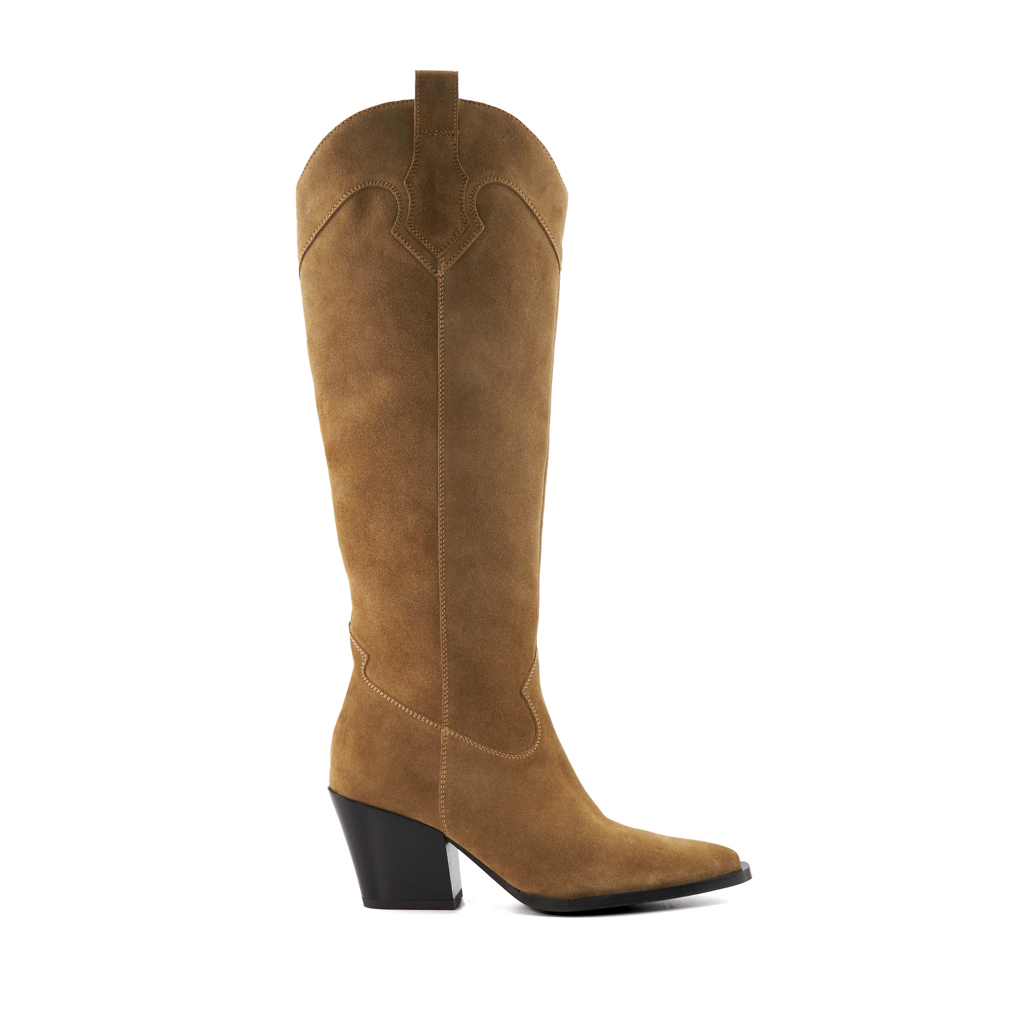 Dune London Womens Ladies Tennessee – Knee-High Western Boots – Taupe – Size UK 3