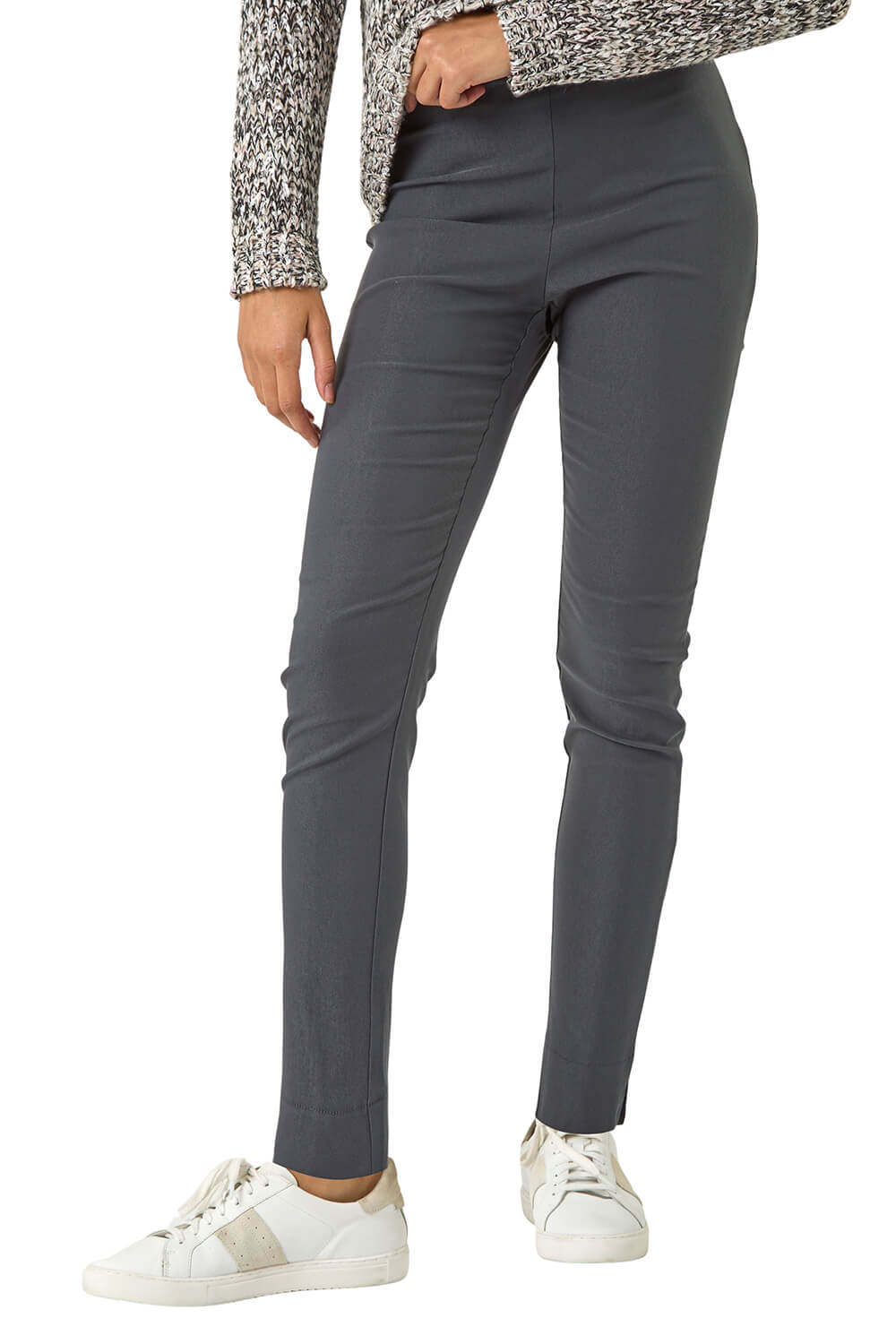 Roman Womens Fleece Lined Stretch Bengaline Trouser - Charcoal - Size 18 UK