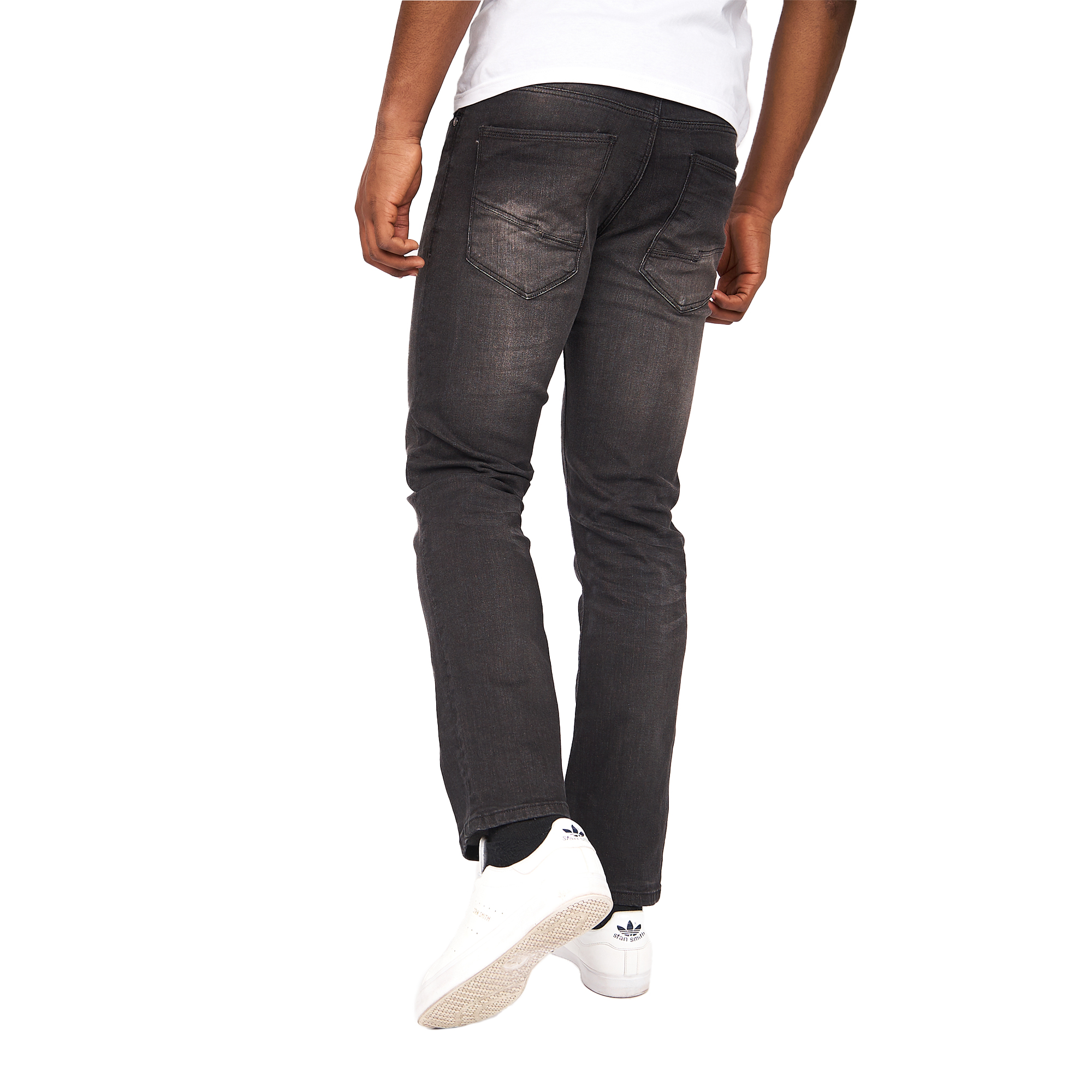 Crosshatch Mens Cadman Straight Jeans (Black Wash) herr – bild 4