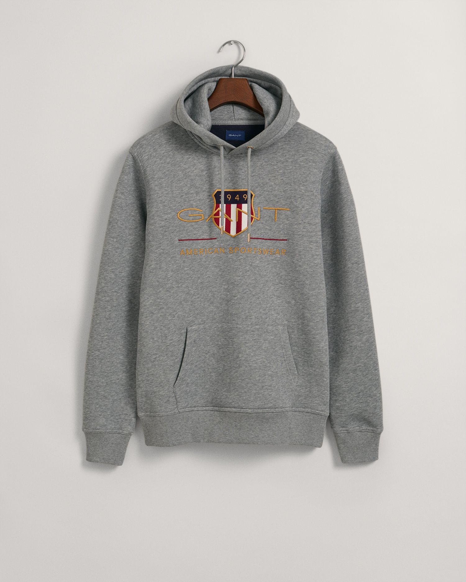 Sweat capuche Archive Shield Gant Pour Homme en Gris Chiné