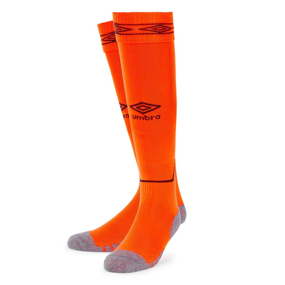 Thumbnail - Umbro Diamond Fußball Socken (Shocking Orange/Schwarz)