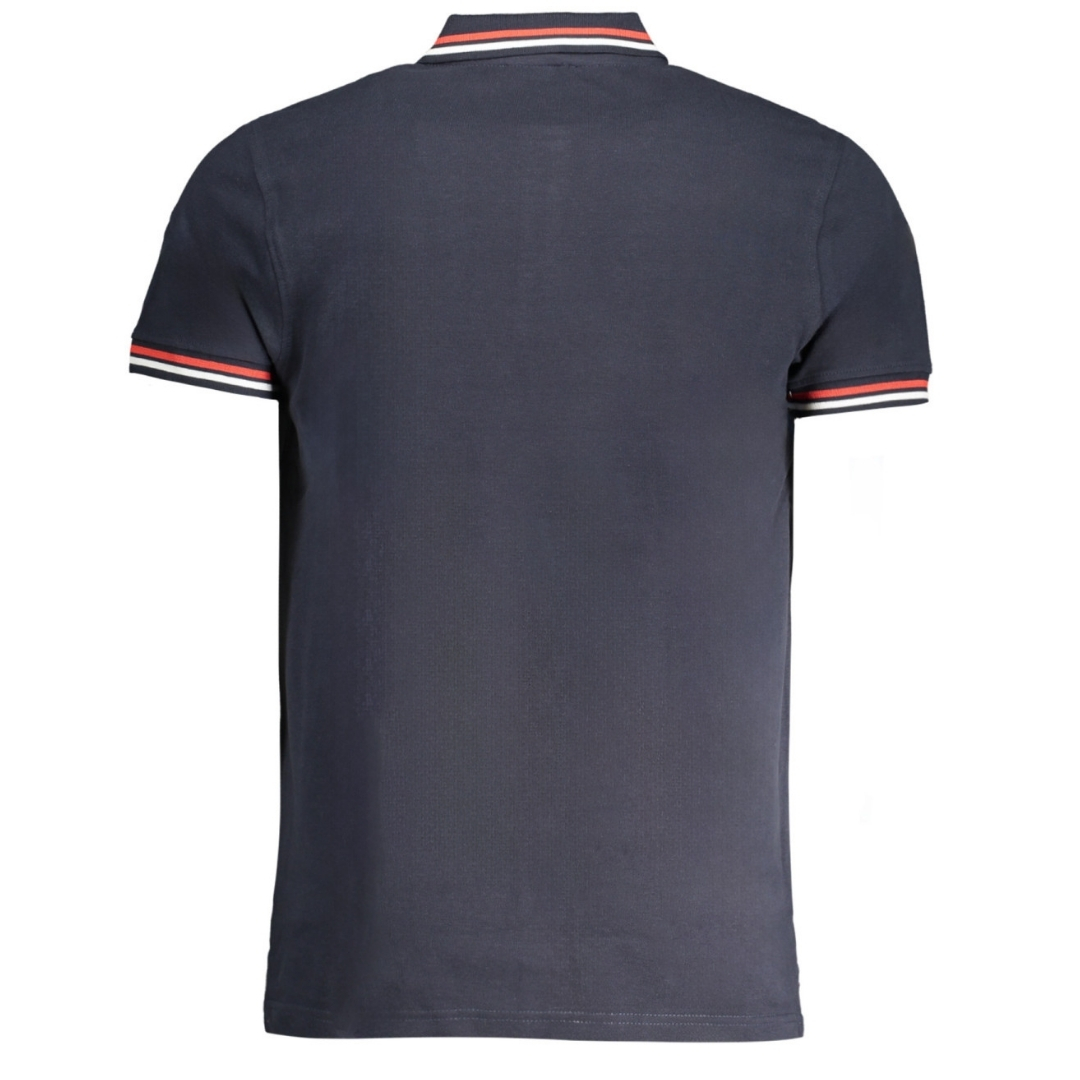Cavalli Class Tippingkrage Tonat Logotyp Marinblå Polo T-shirt herr – bild 2