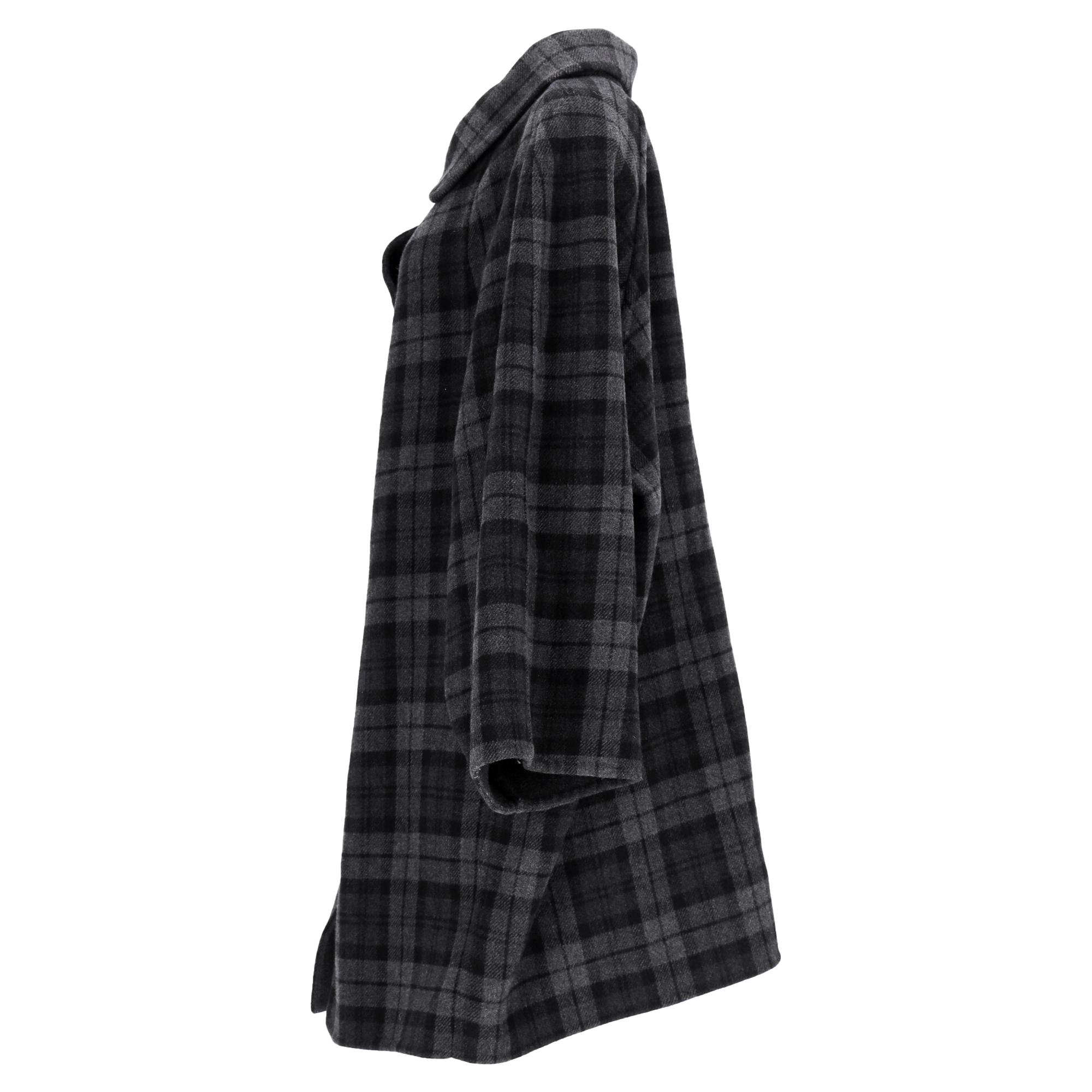 Balenciaga Rutig Flanellrock i Grå Ull 2