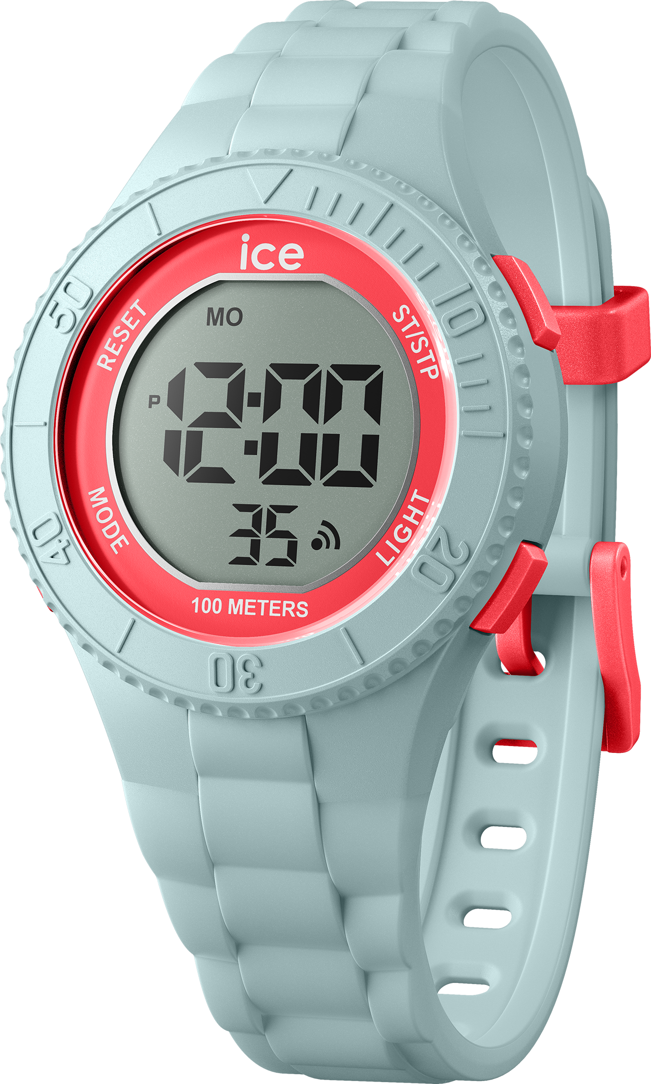 Ice Watch Ice Digit - Minzkoralle Kindergrau Uhr 021617
