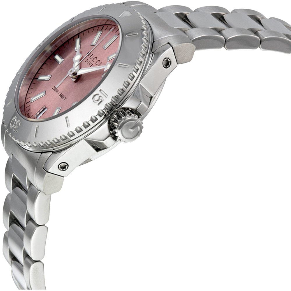 Gucci YA136401 Dive Pink Dial Damklocka – bild 2