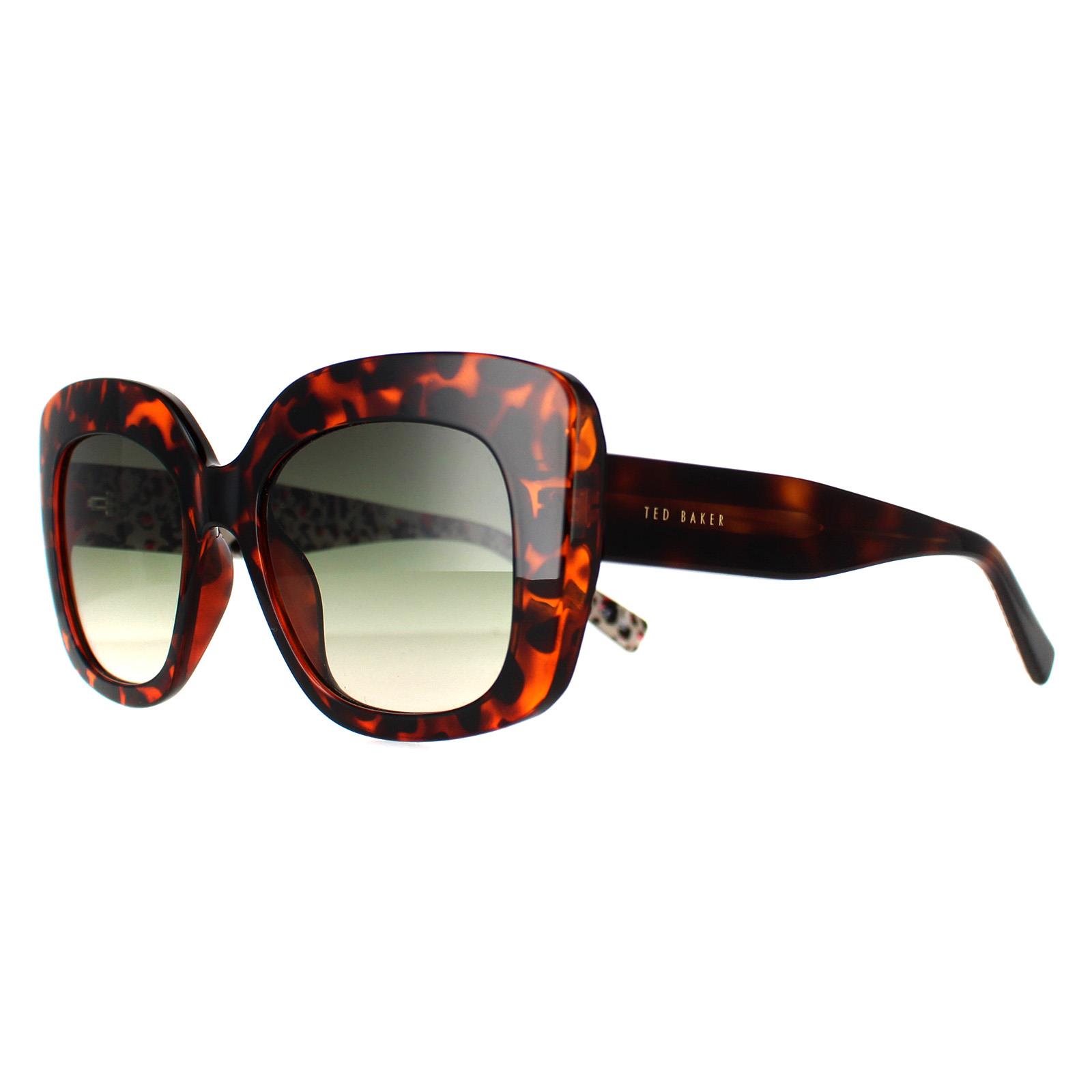 Ted Baker Cat Eye Dam Double Champagne Demi Grön Gradient TB1675 Hattie solglasögon – bild 2