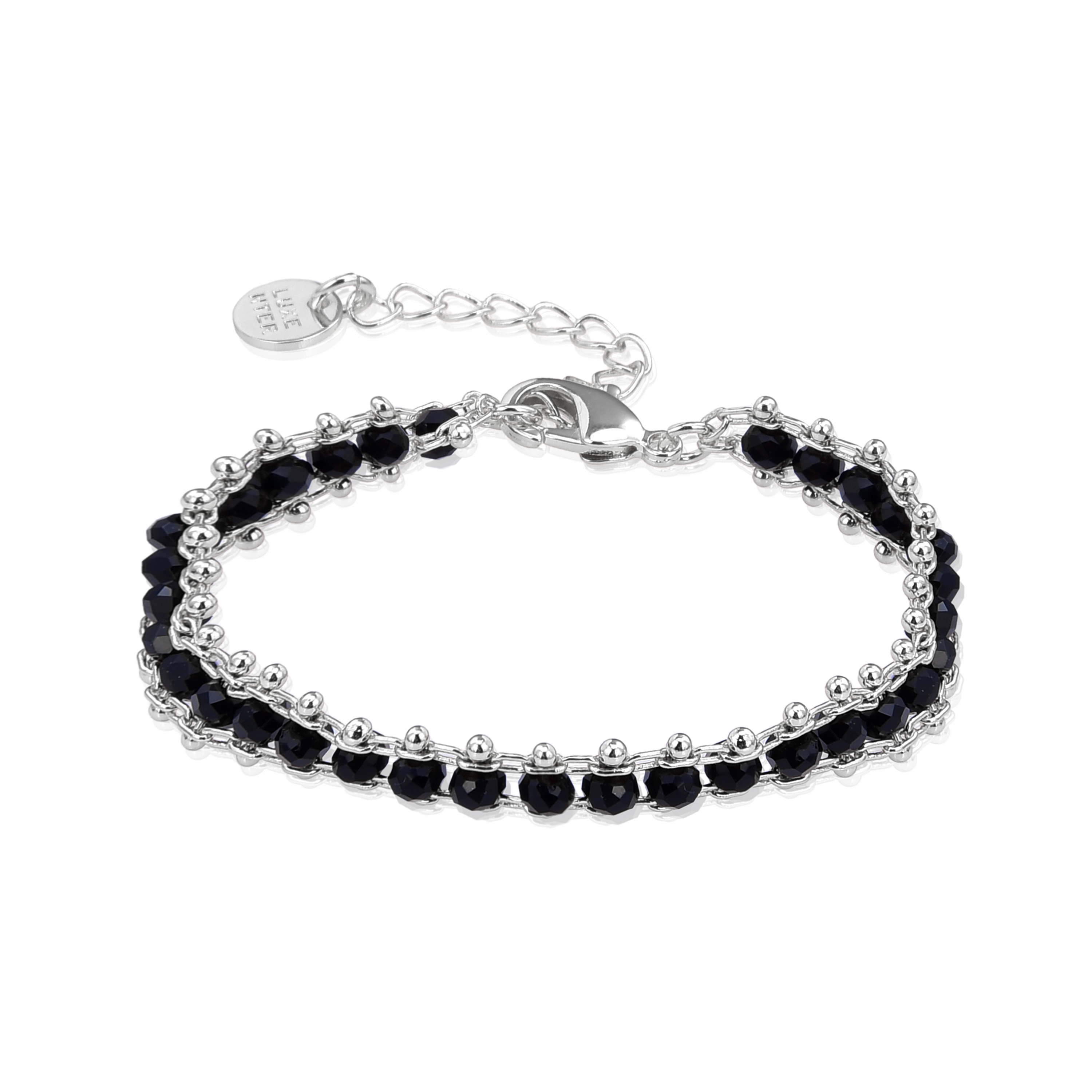Thumbnail - Luxenter 925 Sterling Silber Armband mit rhodiniertem schwarzem Kristall - Lailai